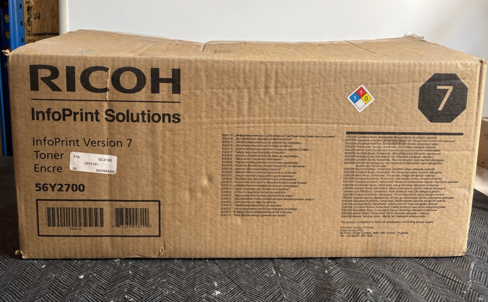 Genuine Ricoh InfoPrint V7 High Yield 56Y2700 Encre 55 Toner Cartridge 4-Pack