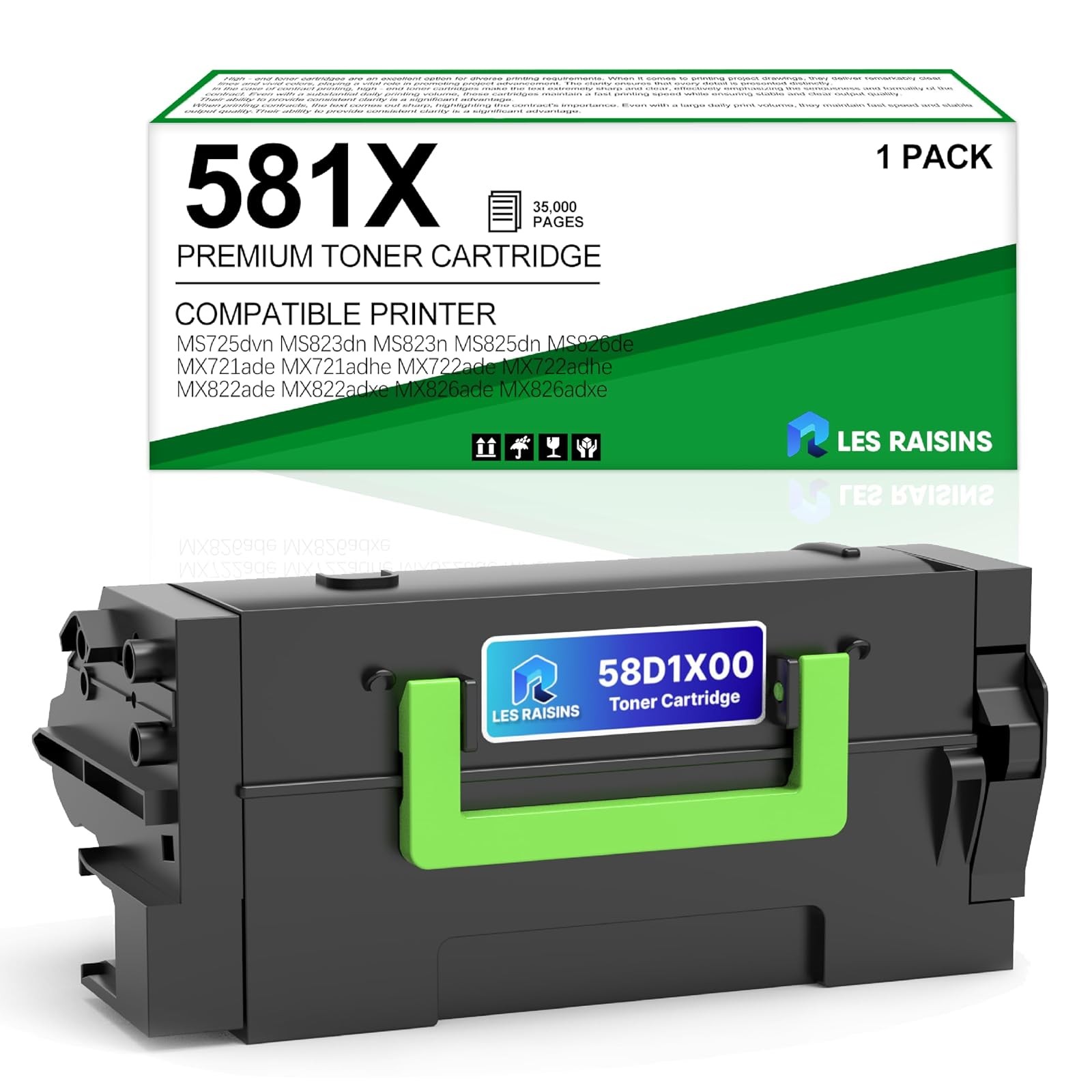 58D1X00 Toner Cartridge Lexmark MS725dvn 35K Pages