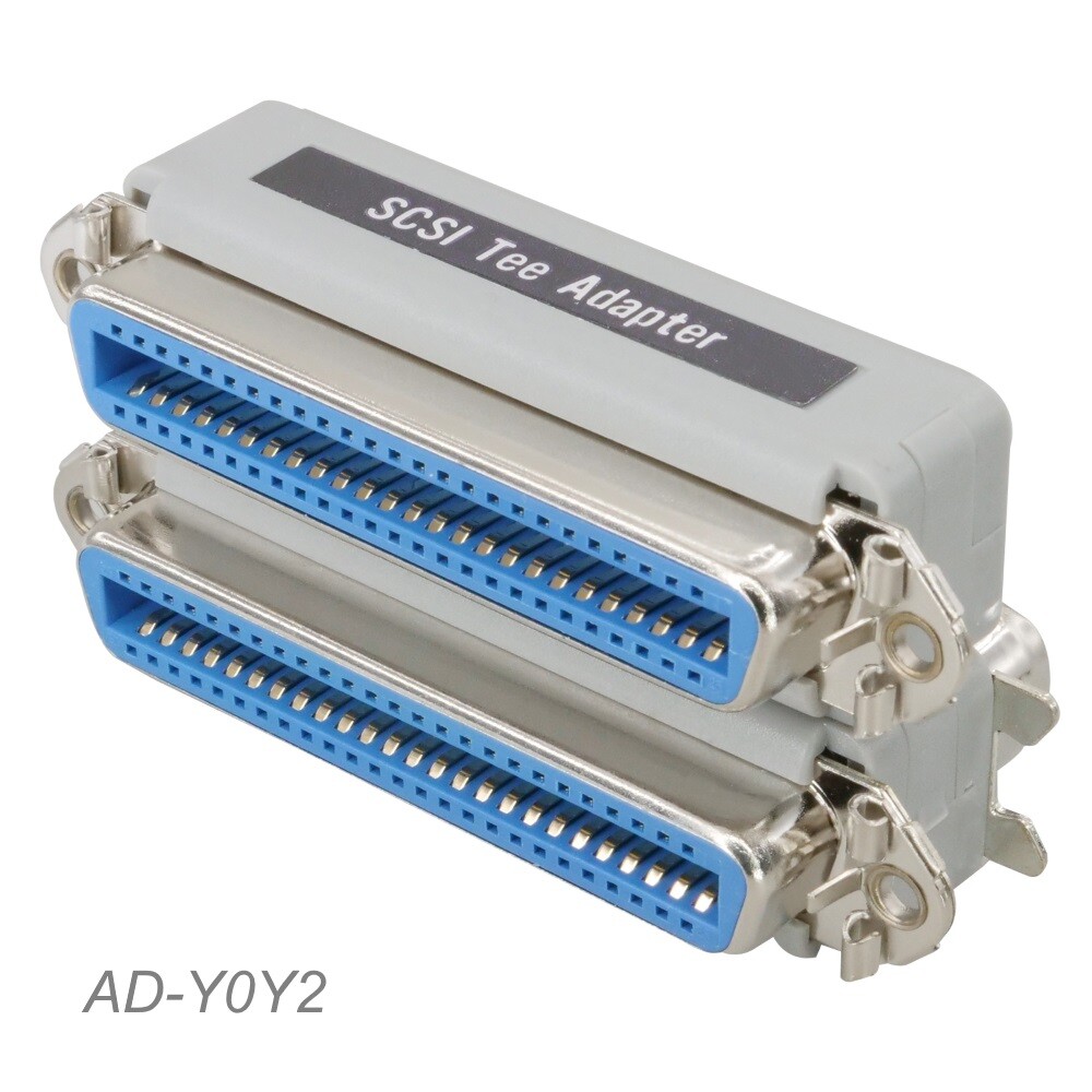 Double Centronics 50-Pin Female to Centronics 50-Pin Male Y-Splitter Adapter