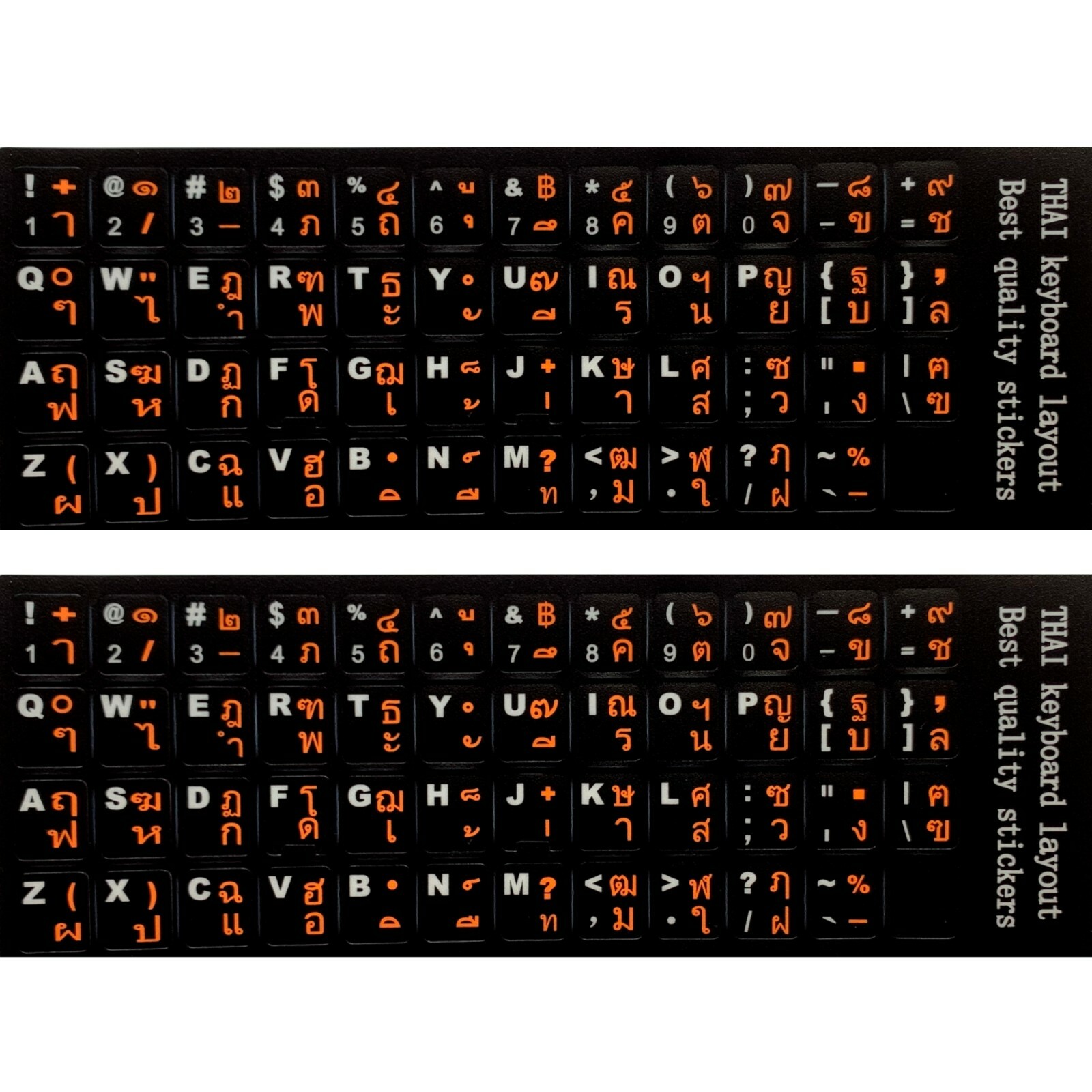 2 PCS Thai keyboard stickers Waterproof Replacement Computer Laptop Keyboard 