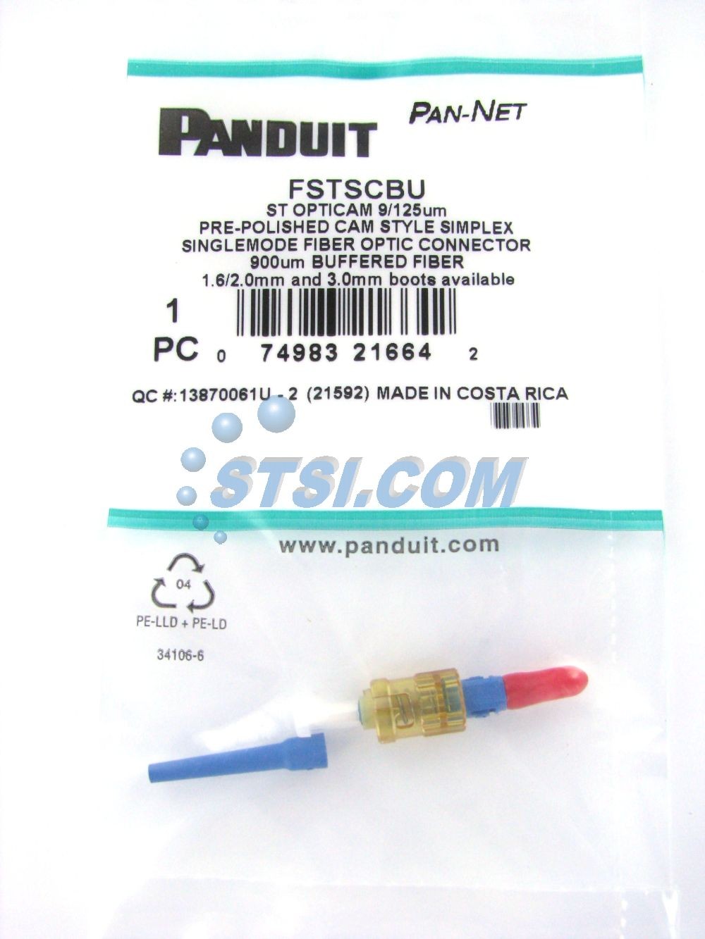 Panduit FSTSCBU Opticam SC Simplex OS1/OS2 Singlemode Fiber Connector ~STSI