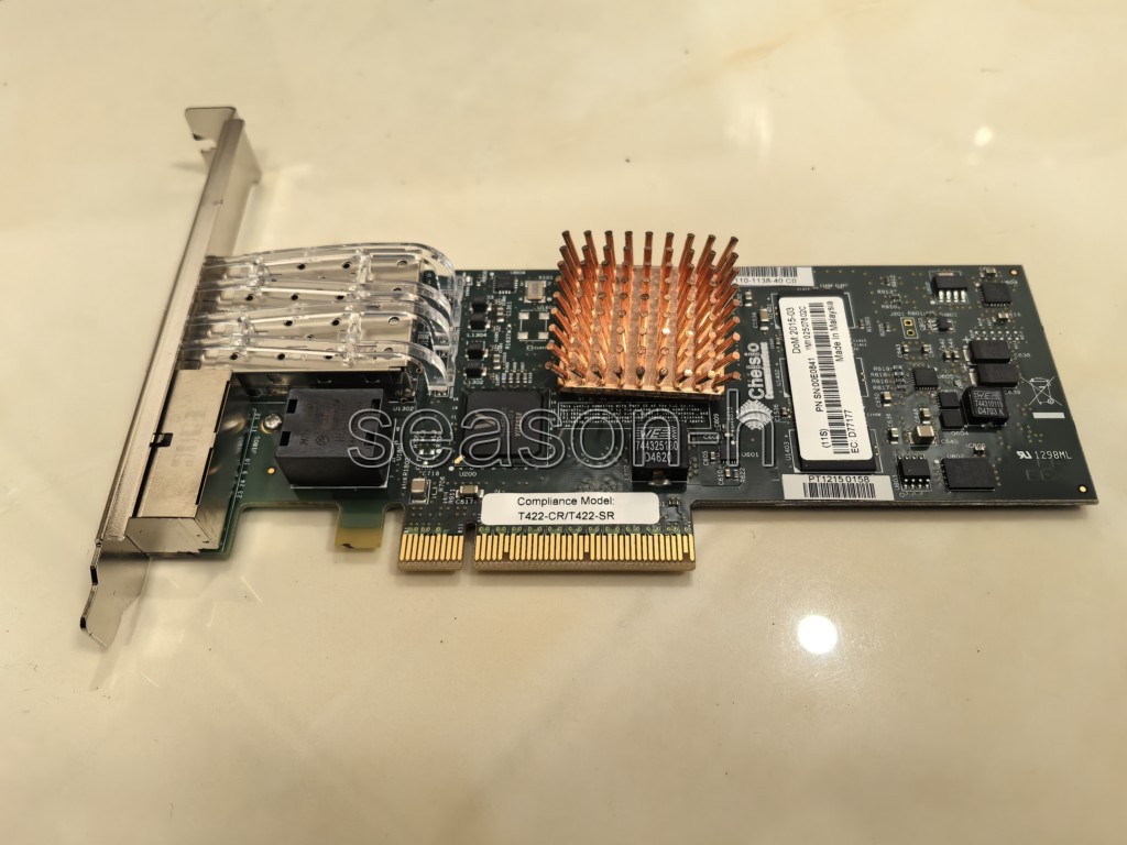 IBM Chelsio Quad Port 2x 1GbE 2x 10G SFP+ Linux Network Card T422-CR