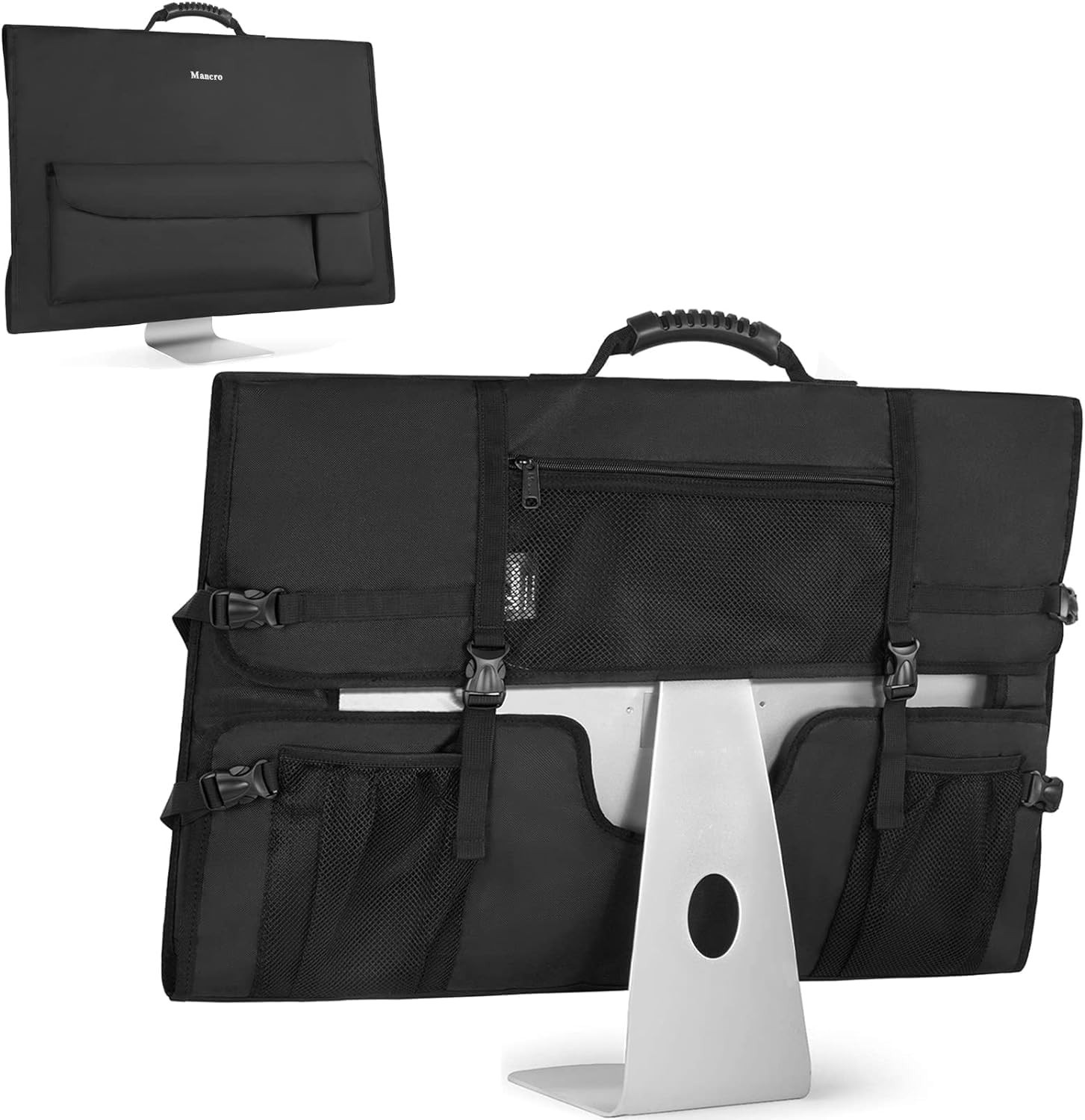 Monitor Carrying Case for 27 Inch iMac Desktop Computer Travel Bag with Pockets