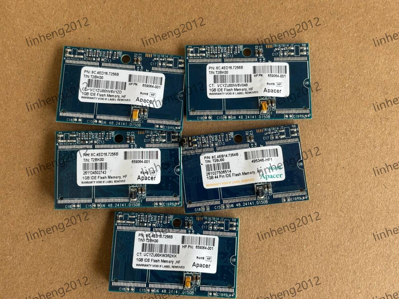5pcs  Apacer 1GB 44-Pin IDE Flash Memory NOTEBOOK DOC DOM FLASH