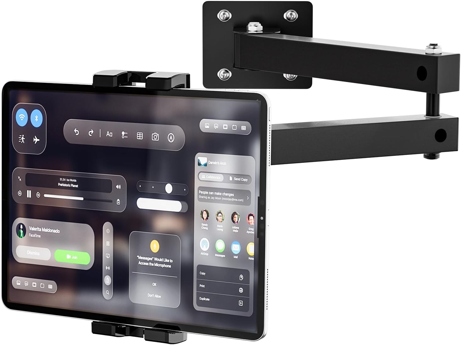 Foldable Wall Mount iPad Holder Tablet Stand,360° Adjustable Tablet... 