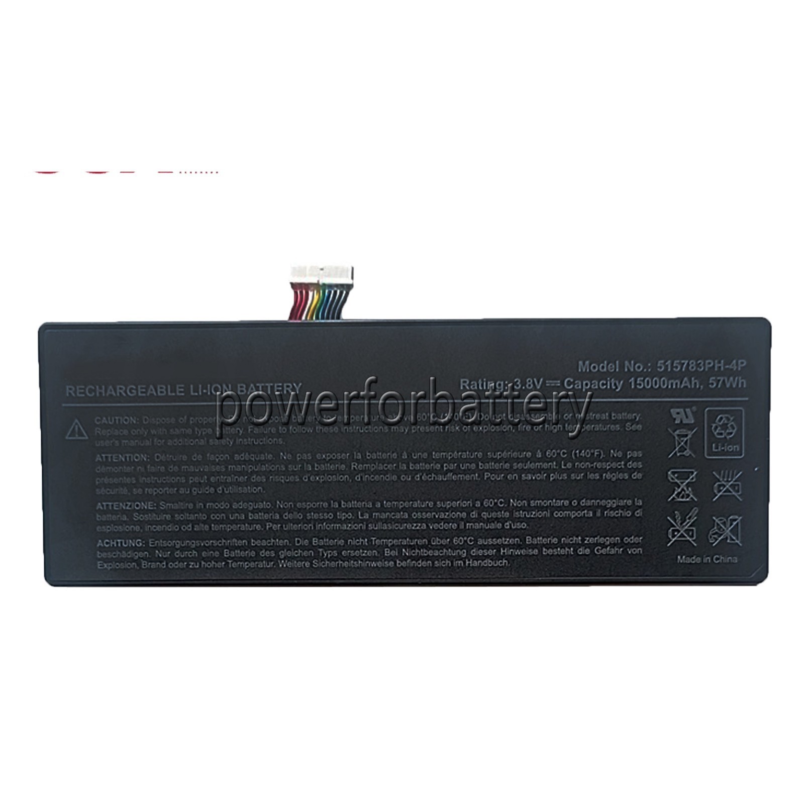 515783PH-4P Battery for AUTEL MaxiCOM MK908 MK908P MaxiSys Pro -15000mAh 57Wh