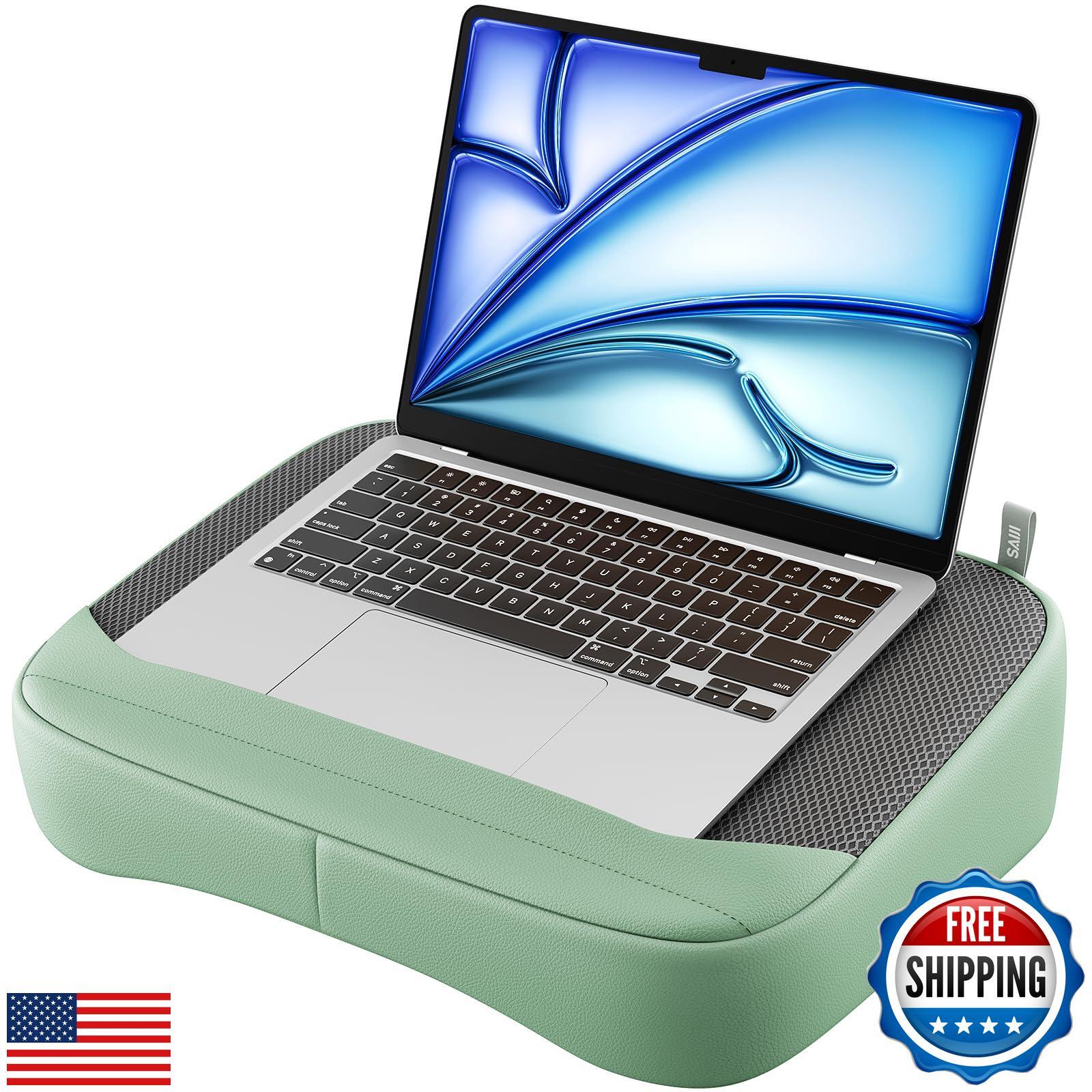 SAIJI Breathable Laptop Pillow, Ultra Lightweight Lap Desk with Cushion, Comp