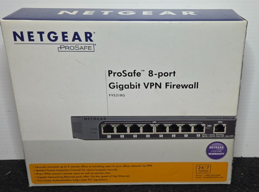 NETGEAR PROSAFE 8-PORT GIGABIT VPN FIREWALL FVS318G