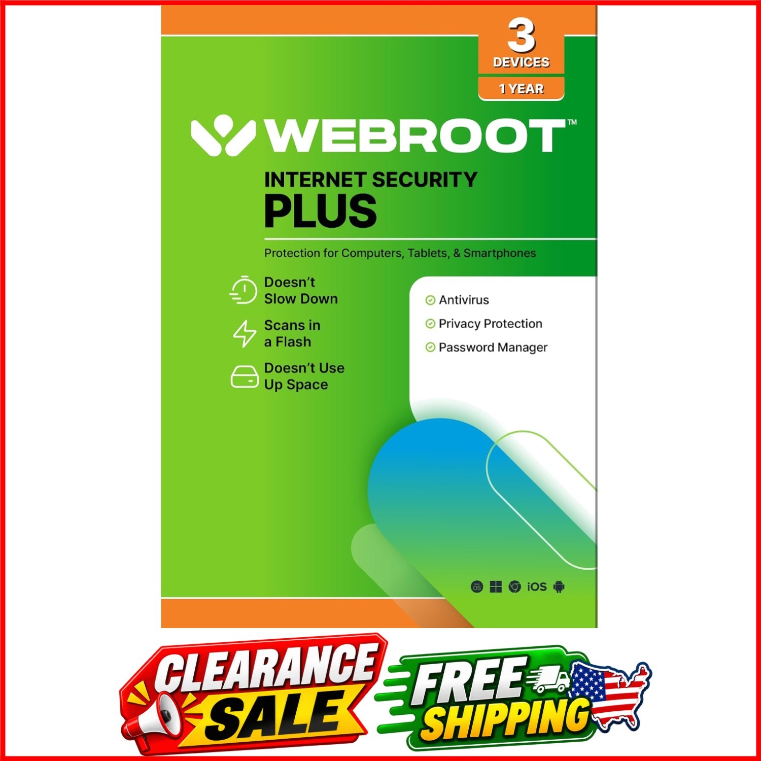 Internet Security Plus | Antivirus Software 2026 | 3 Device | 1  Keycard for ...