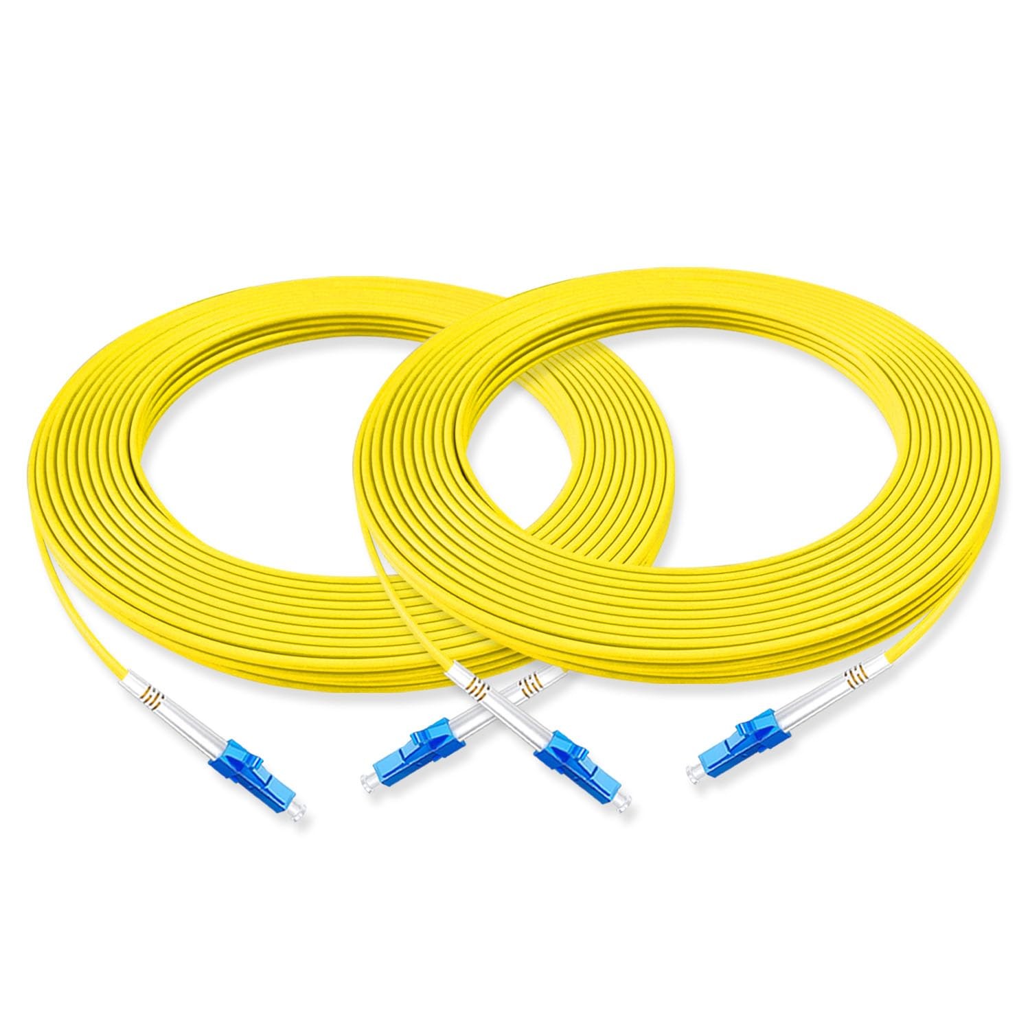 2 PCS 10 Meter LC UPC To LC UPC Simplex Single Mode Fiber Cable OS2