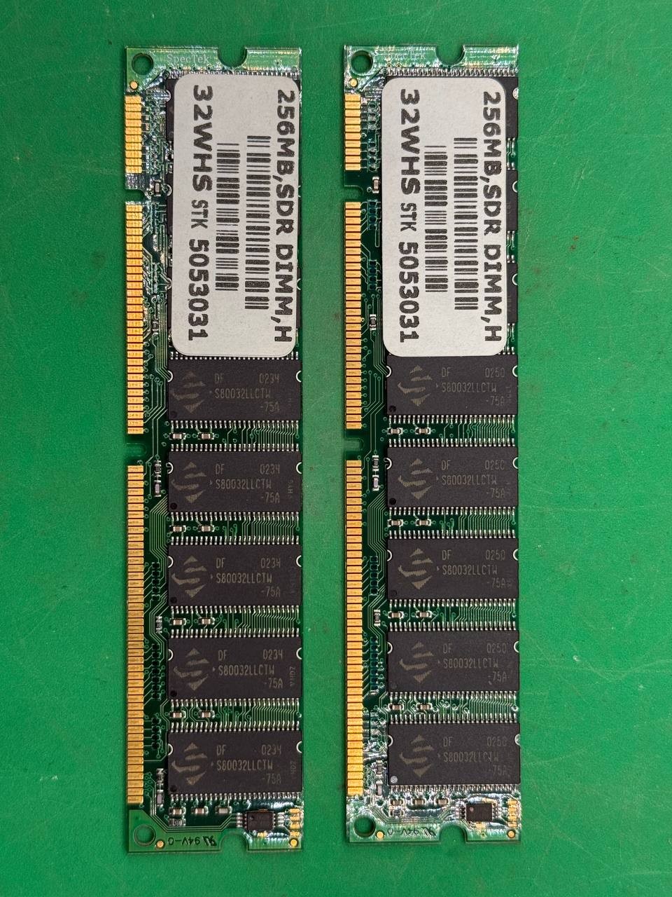 Lot of 2 SpecTek 256MB SDR SDRAM DIMM Desktop RAM Modules 512MB TC