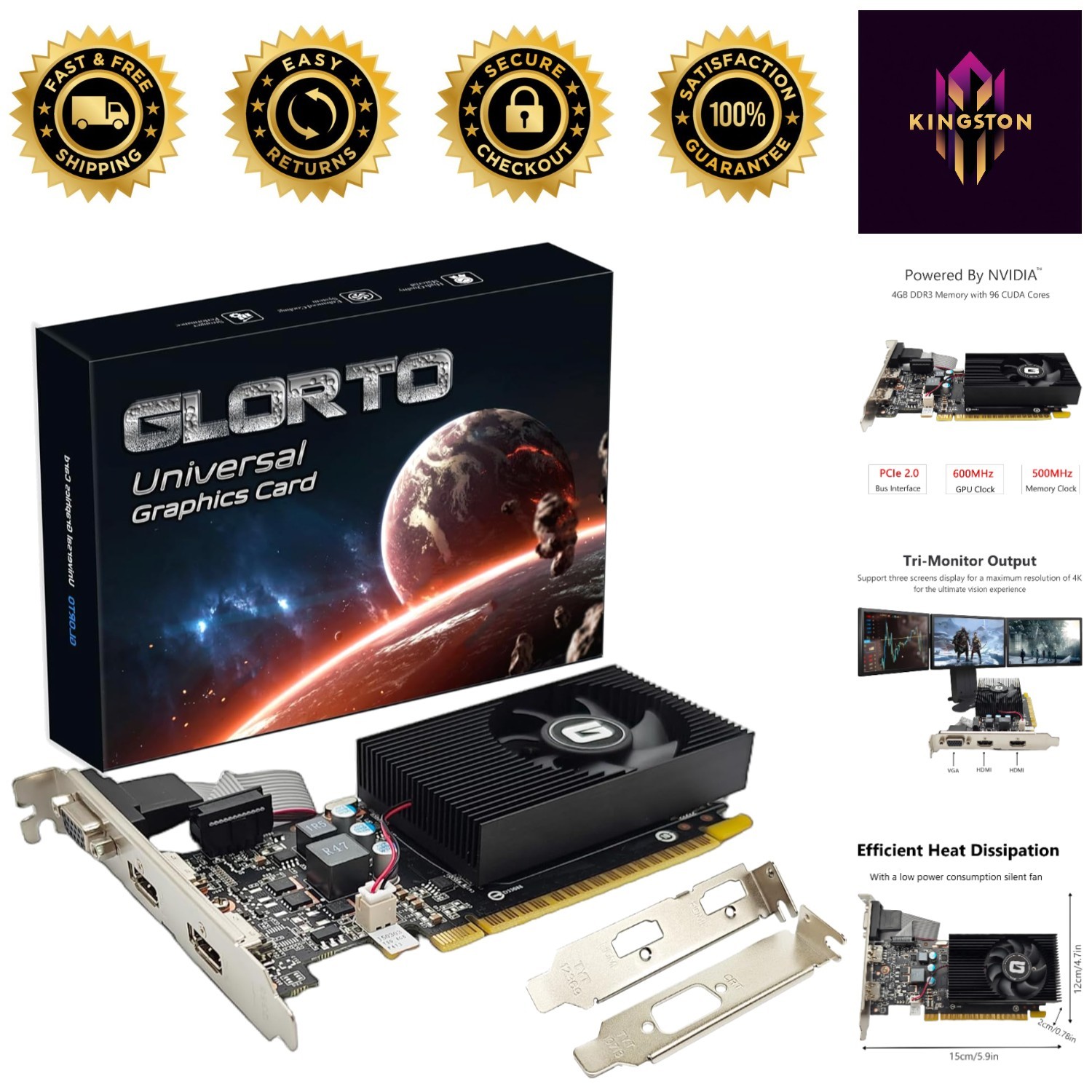Upgrade Your PC with GeForce GT 730 4G Low Profile Graphics Card for Multimedia