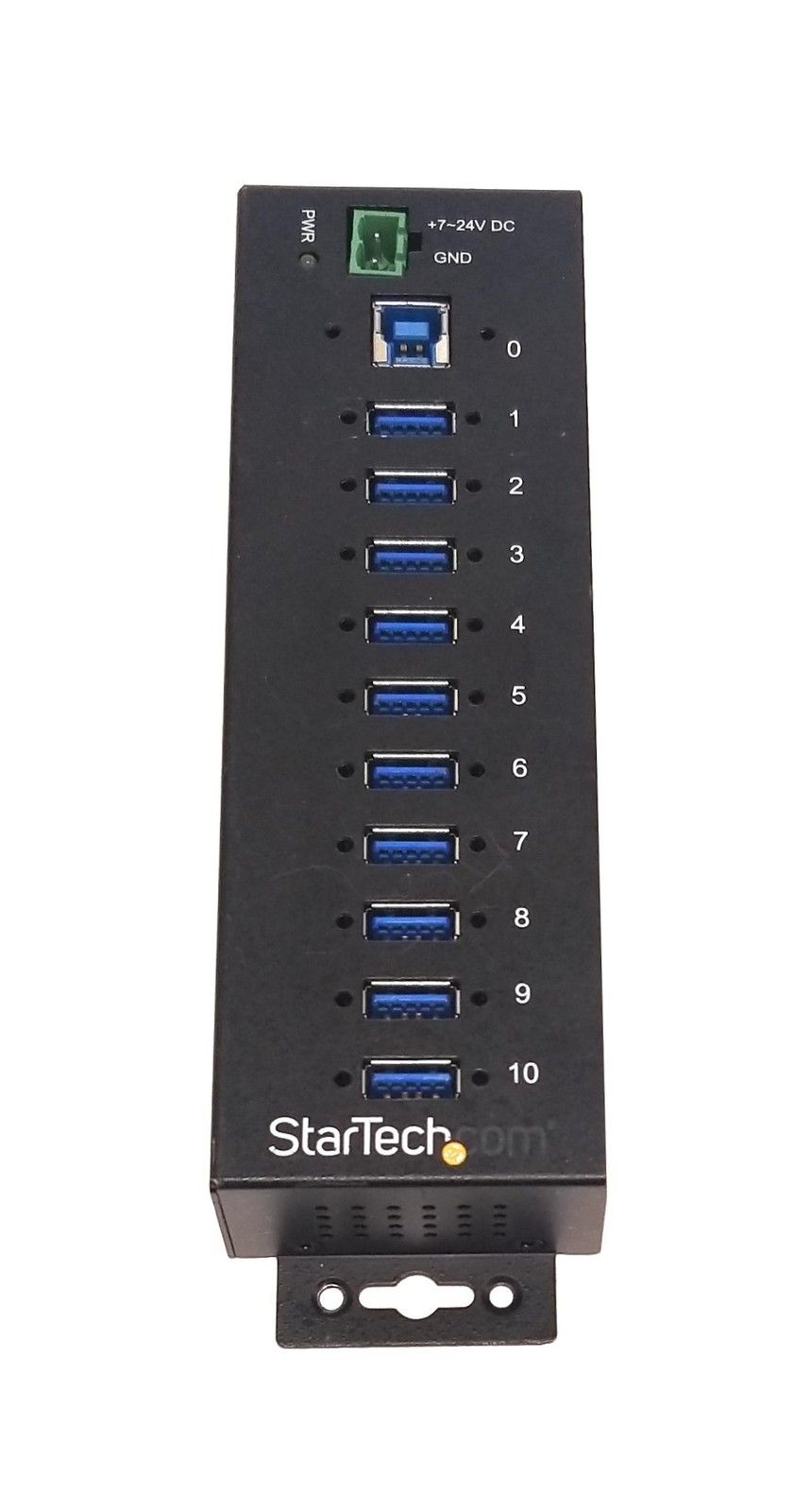 StarTech ST1030USBM 10-Port Industrial USB 3.0 Hub 5Gbps ESD Surge Protection