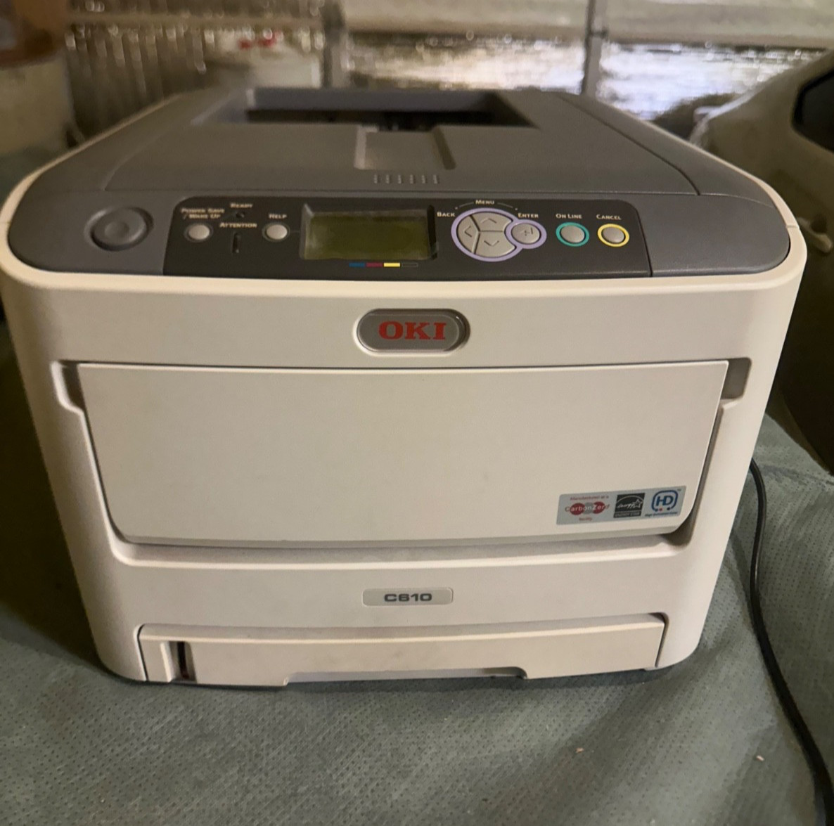 Oki C610 SERIES N31193A Workgroup Digital LED Color Laser Printer - Working