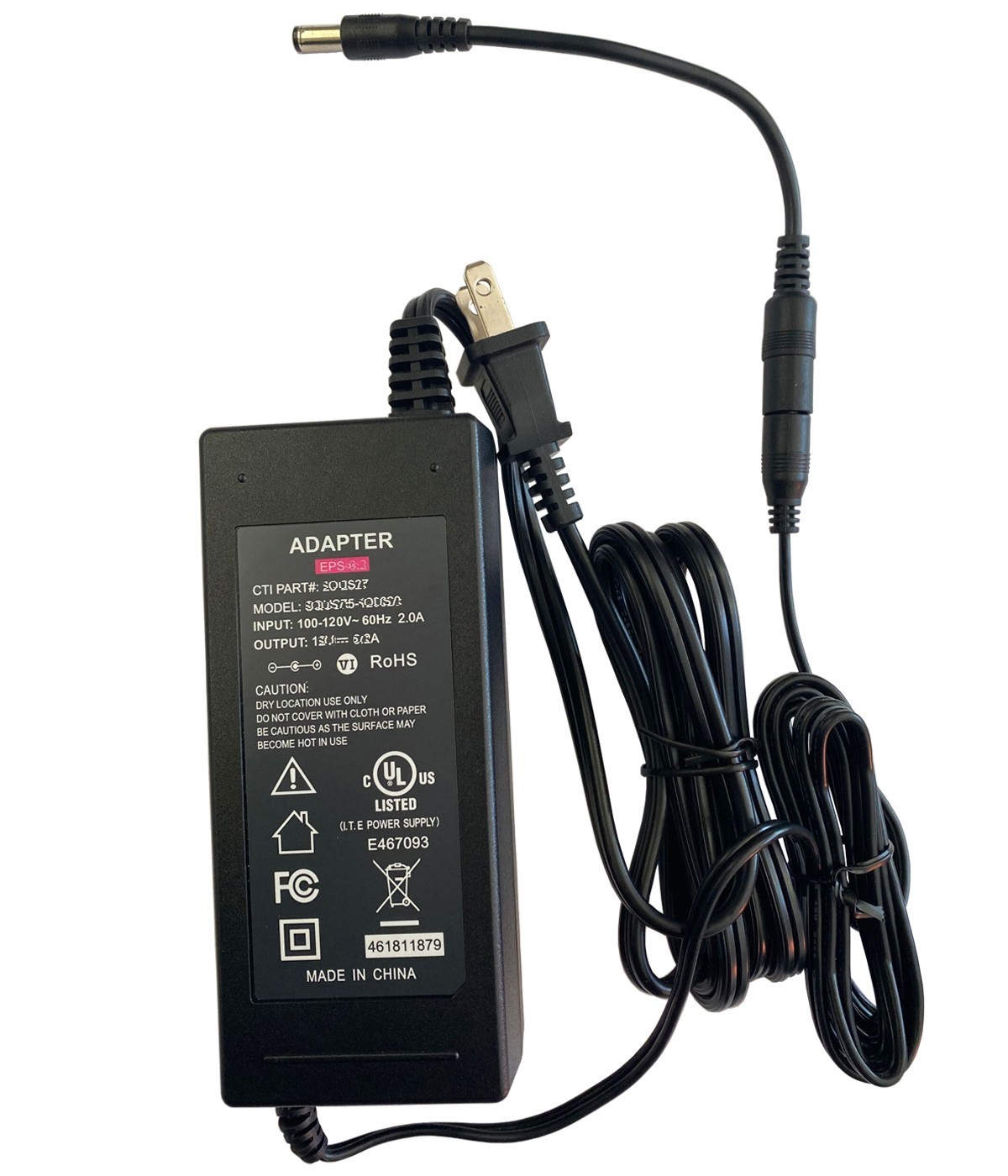 12V UL AC Adapter For CalDigit TS3LITE-US05 Thunderbolt Station 3 Lite Dock PSU