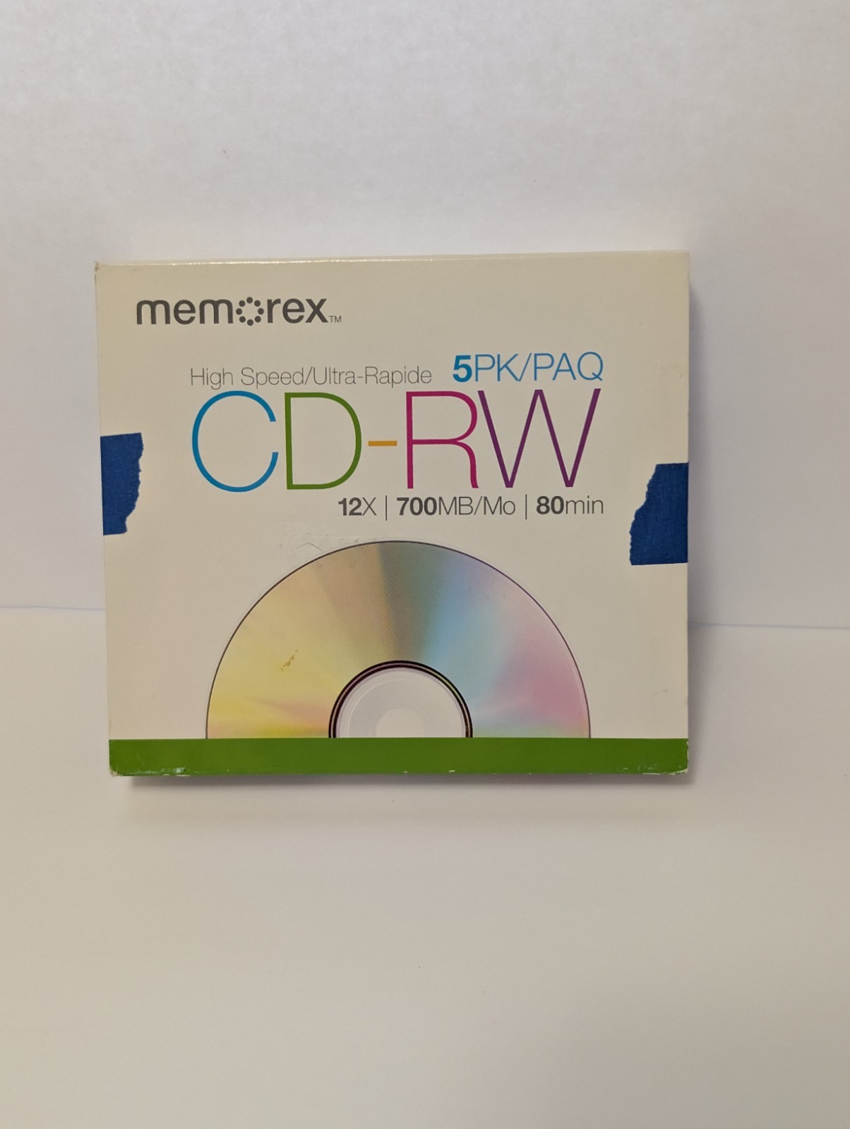 Memorex High Speed CD-RW 5 Pack - Re-Writeable CD's - Open Box