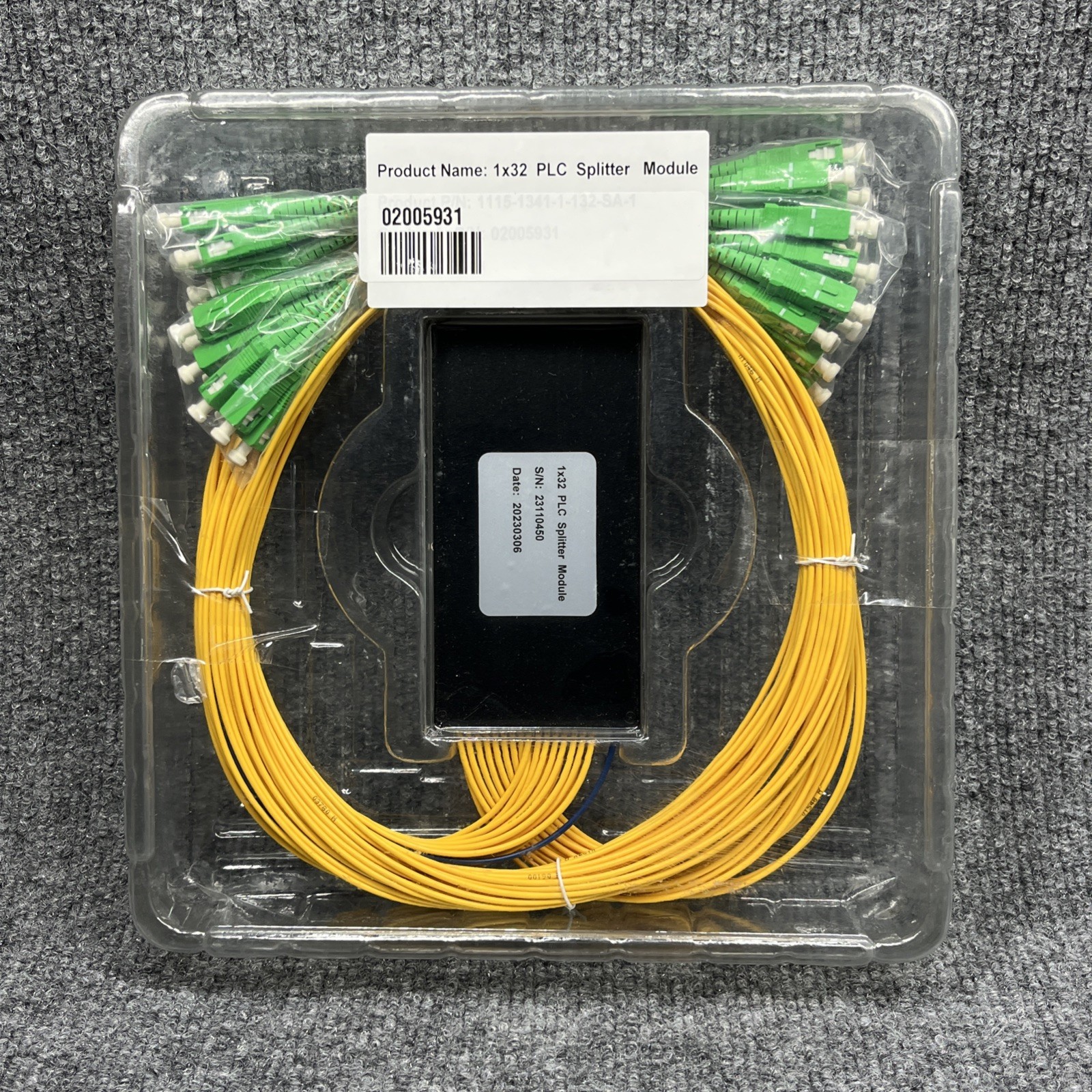 Optical Splitter Module PLC Box Type 1x32 SC/APC Fiber Optic Singlemode