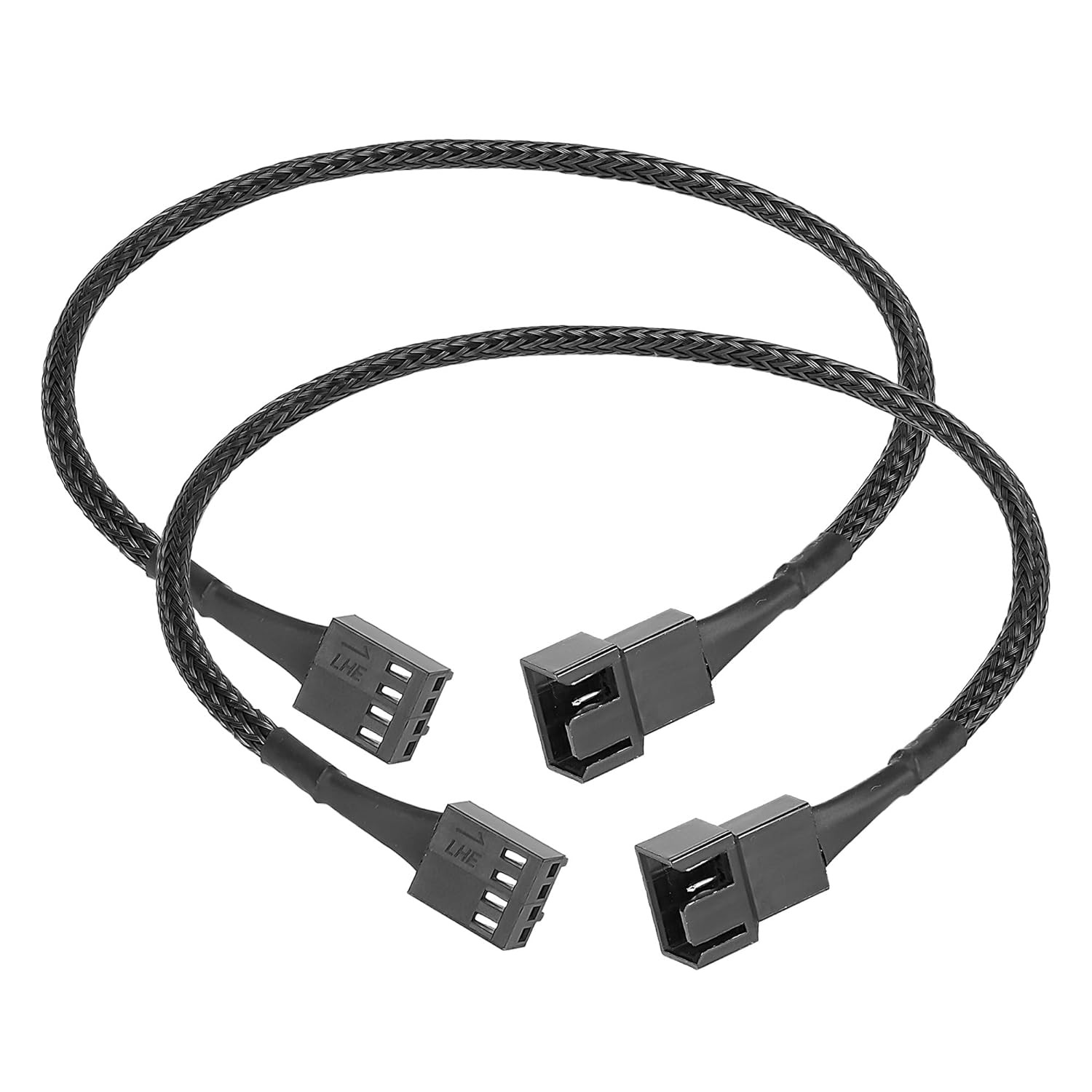 3 Way 4-Pin PWM Fan Splitter Cable 12in PC Cooling Adapter 2-Pack