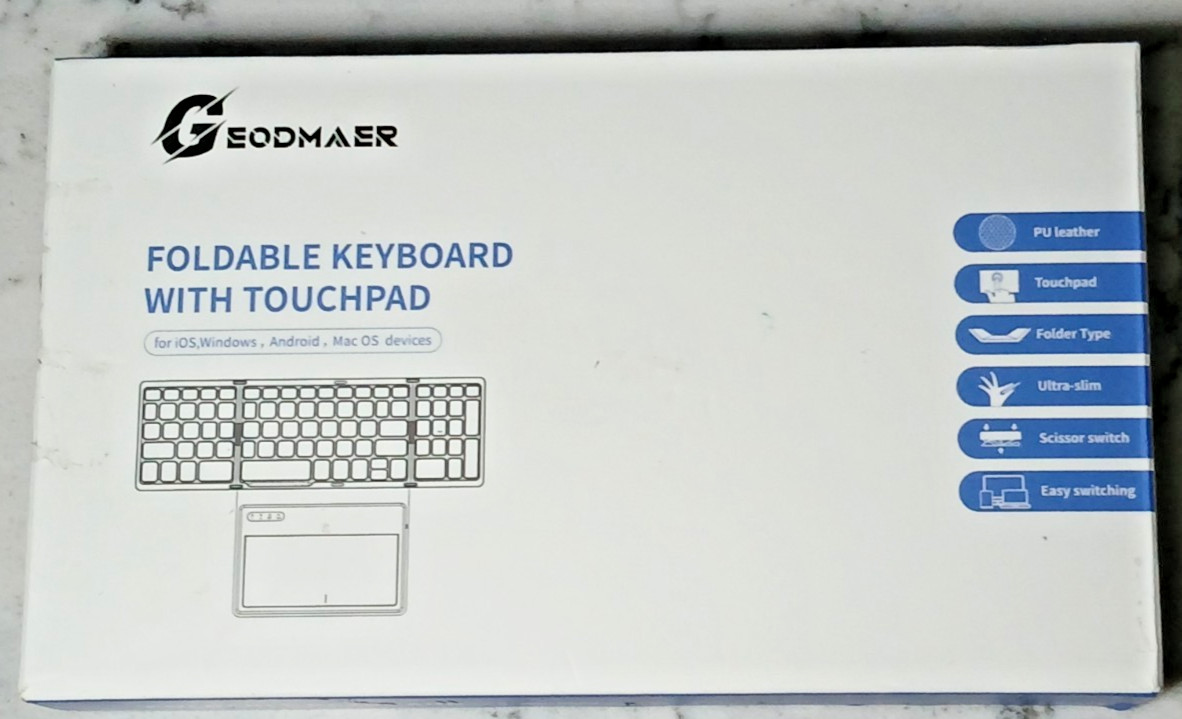 GEODMAER Foldable Bluetooth Keyboard