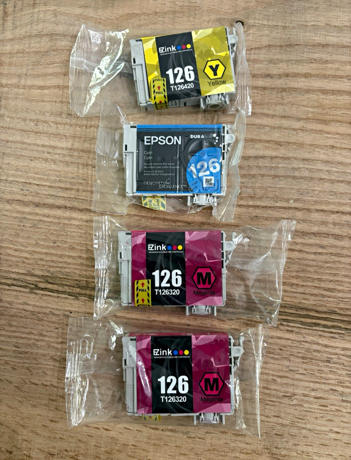 E-Z Ink Compatible Epson 126 Inkjet Cartridges Yellow Cyan Magenta T126420