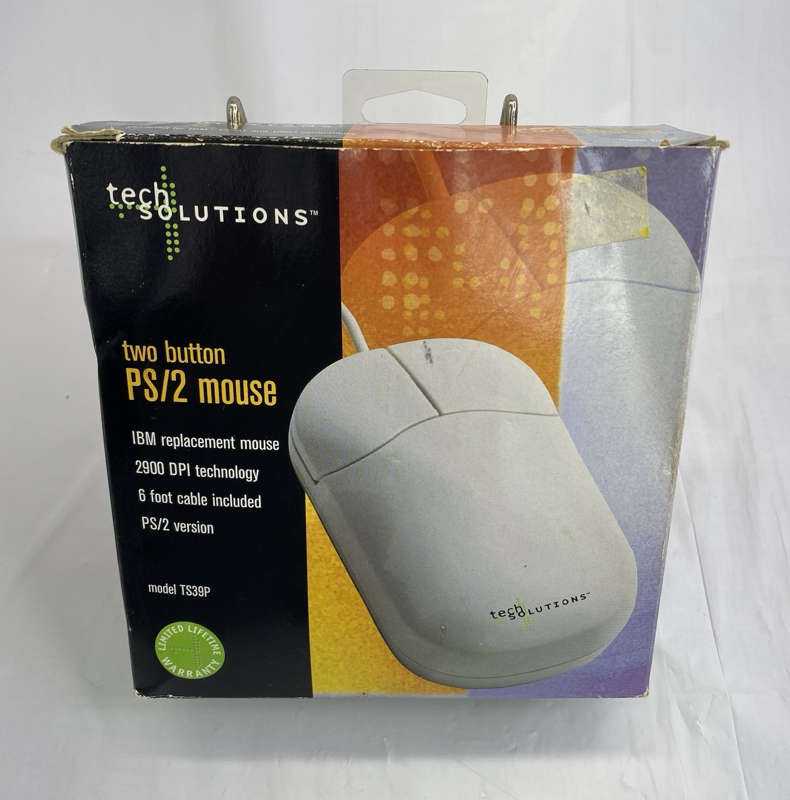 VTG Tech Solutions IBM Vintage Scroll Point 2 Button White PS/2 Mouse Brand New
