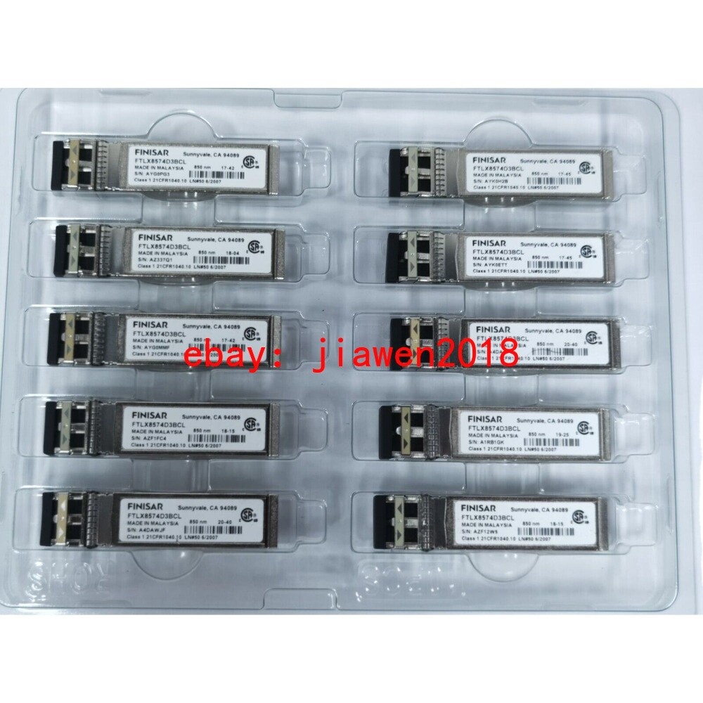 10PCS FTLX8574D3BCL Finisar 10Gb/s 850nm Multimode 400m SFP+SR price each 