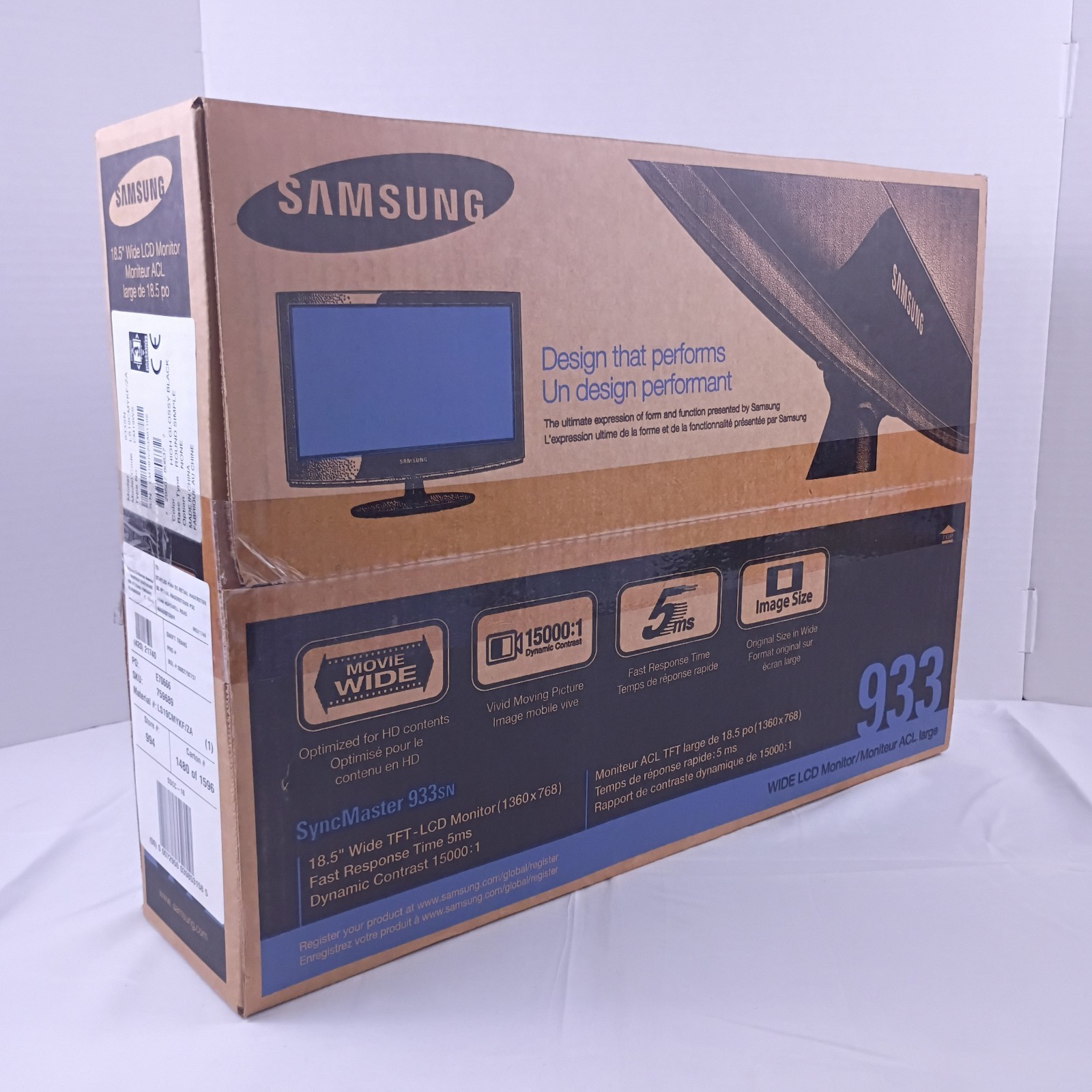Samsung SyncMaster 933SN 18.5" Wide TFT-LCD Monitor 1360x768 New in Box