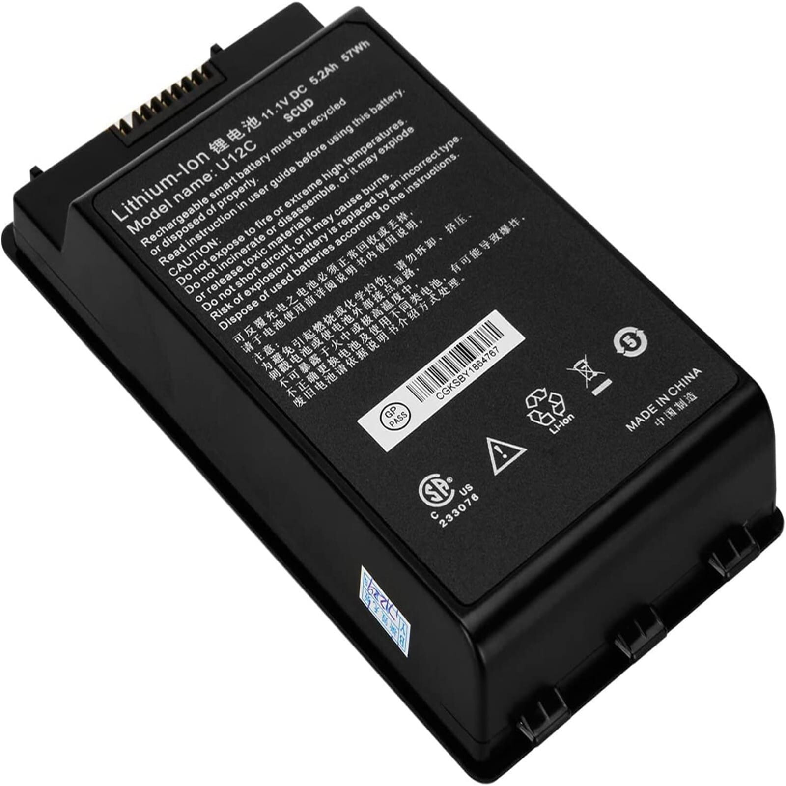 New Genuine U12C Battery For  Avec Durabook U12C Scud Series 11.1V 5200mAh 57wh