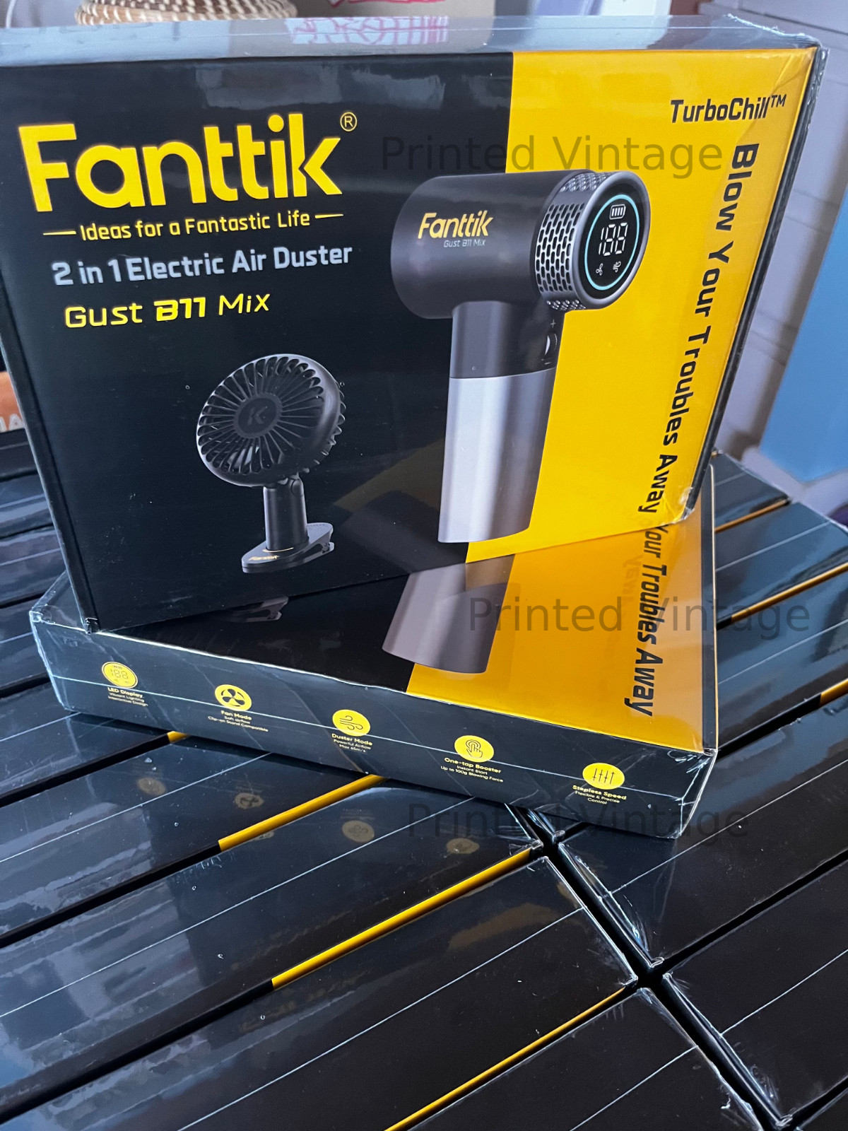TWO Fanttik B11 Gust Mix Pro 2 In 1 Electric Air Duster & Blower Handheld Fan