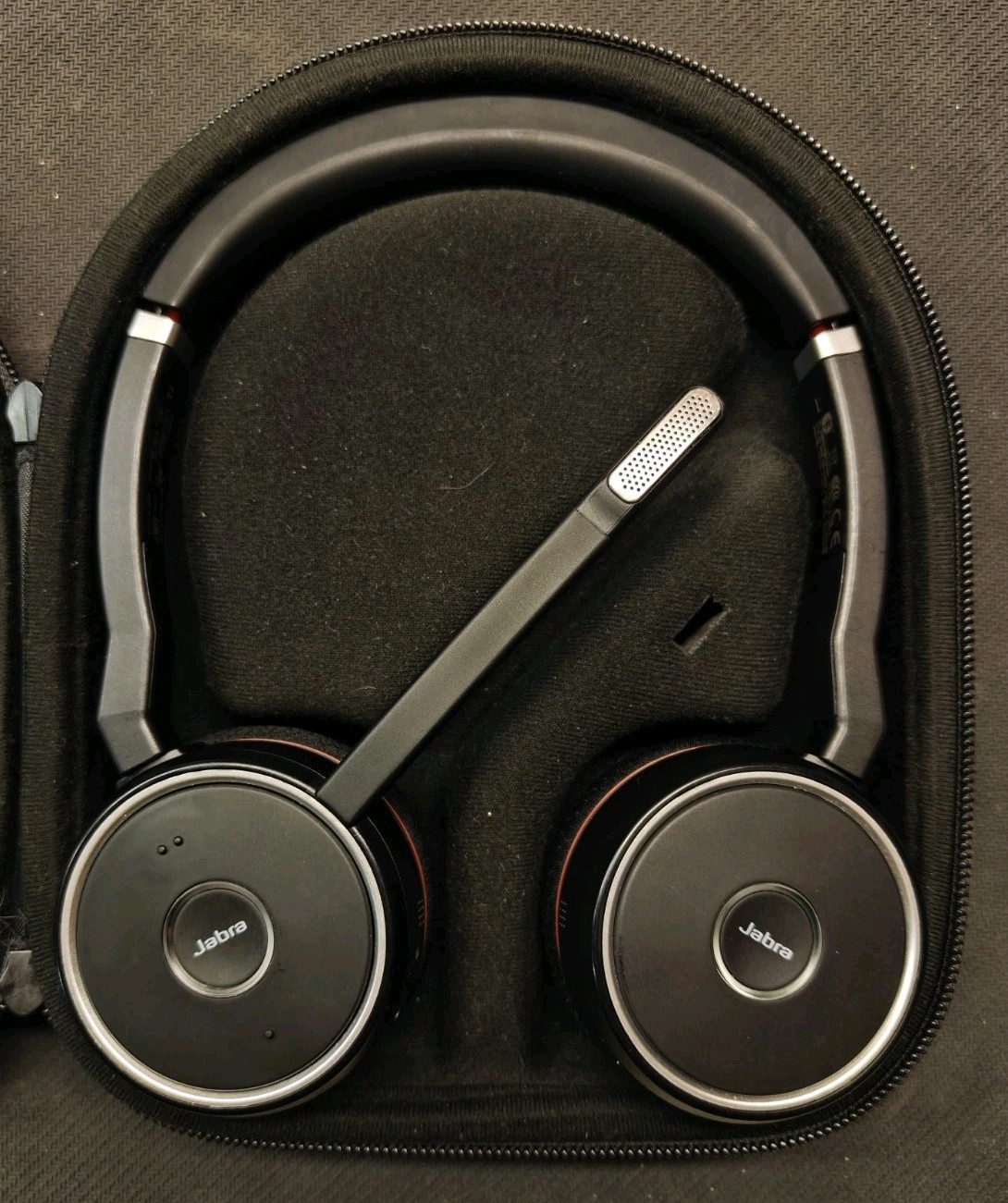 Jabra Evolve 75 HSC040W Wireless Bluetooth Headset ANC Black W/ Case