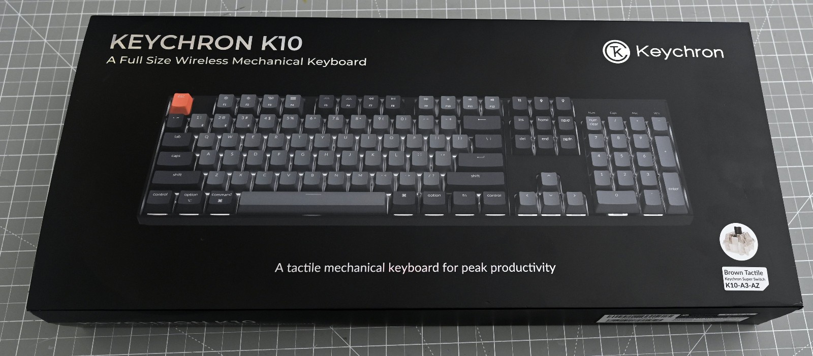 Keychron K10-A3-AZ White Backlight Brown Tactile Switch Wireless Mechanical KB
