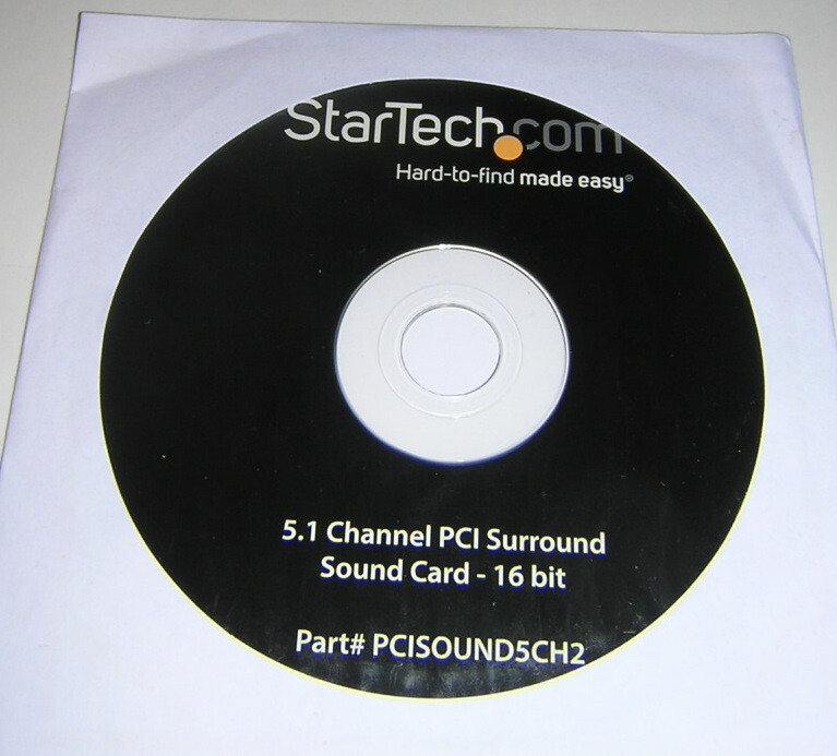 Startech 5.1 Channel PCI Surround Sound Card Driver Install CD-ROM PCISOUND5CH2