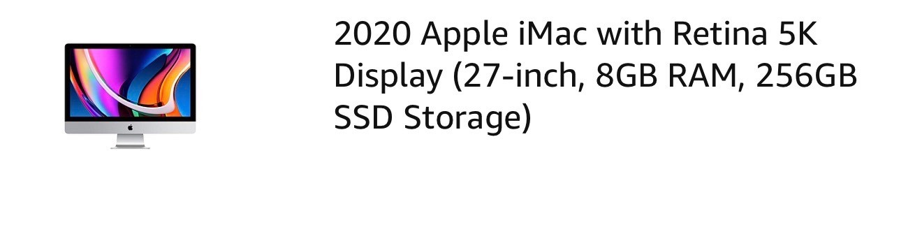 Perfect Apple iMac 27” 5k 2020 (256GB SSD, Intel Core i5-10500, 3.10GHz, 8GB)