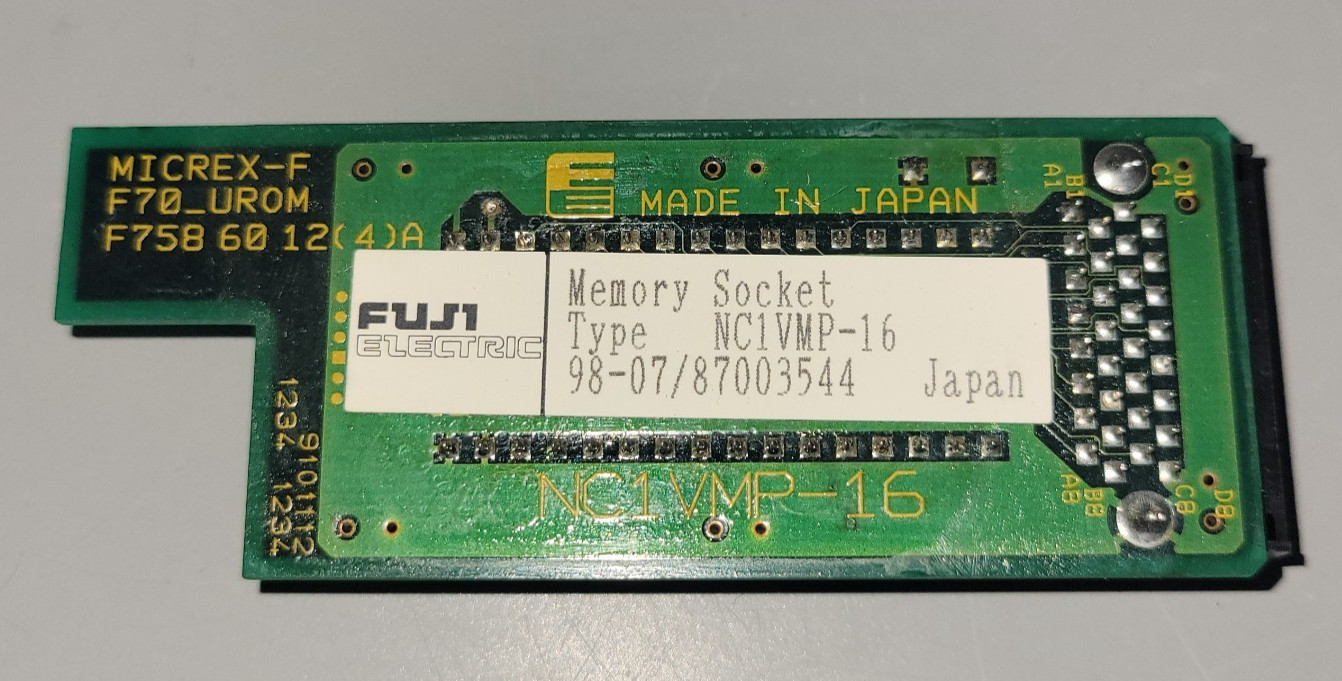 Fuji Micrex-F 16 NC1VMP-16 EPROM Optional Card for Micrex-F   (TB)