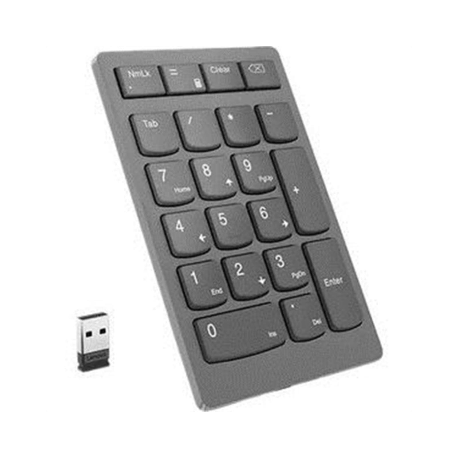 Wireless Numeric Keypad Compact Low Profile Scissor Switch Keys Storm Gray