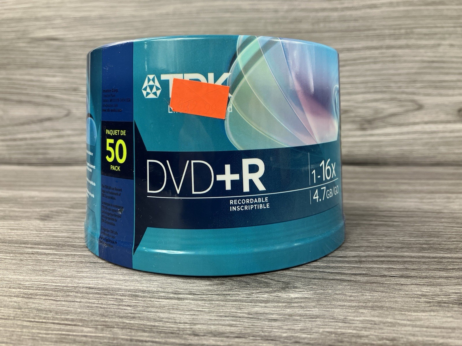 TDK DVD+R 50 PACK SPINDLE 1-16x SPEED 120 MINUTES 4.7GB BRAND NEW FACTORY SEALED