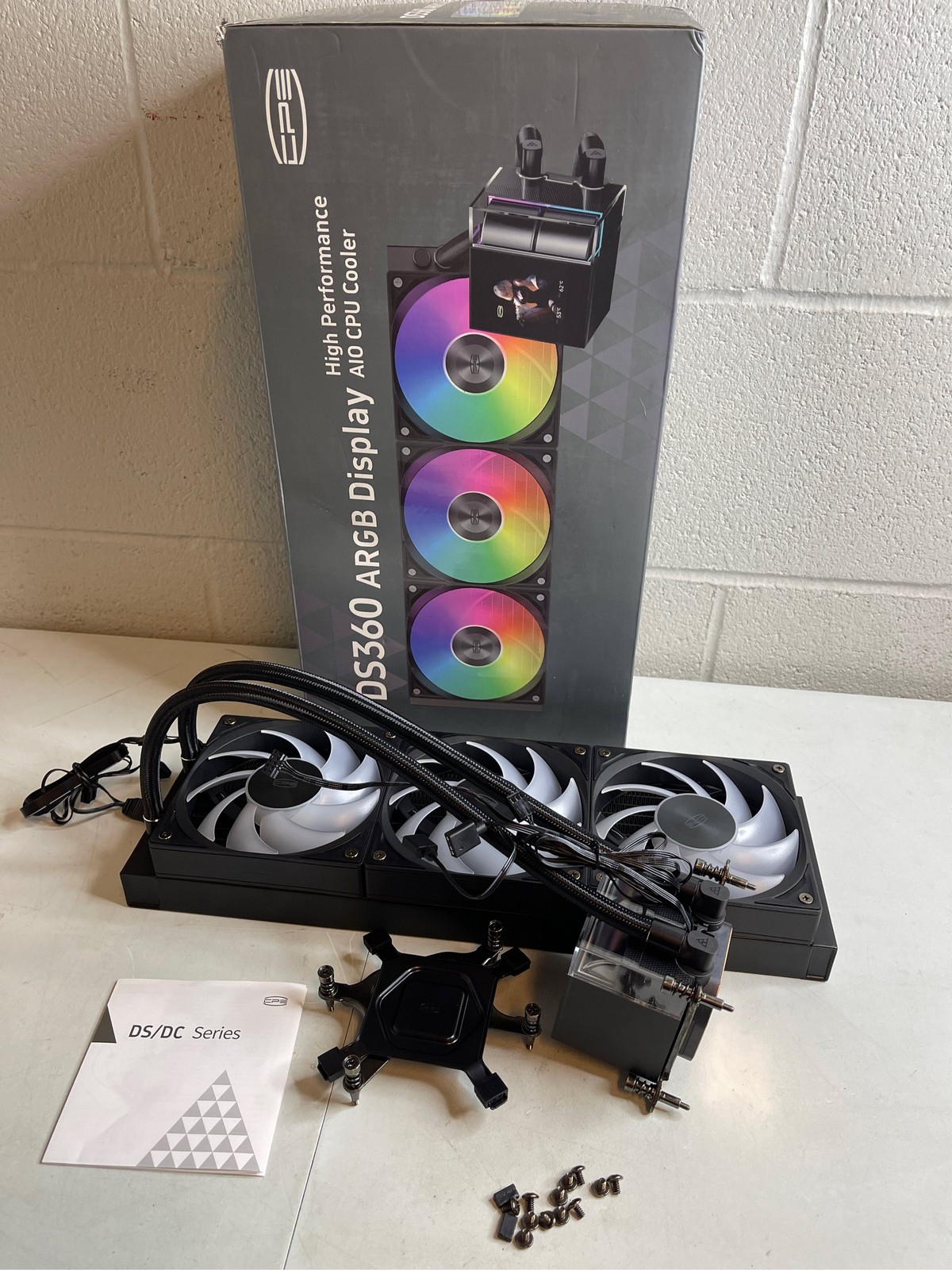 CPS All-in-One Water Cooling Cooler "DS360 WH" 360mm Radiator with Digital Displ