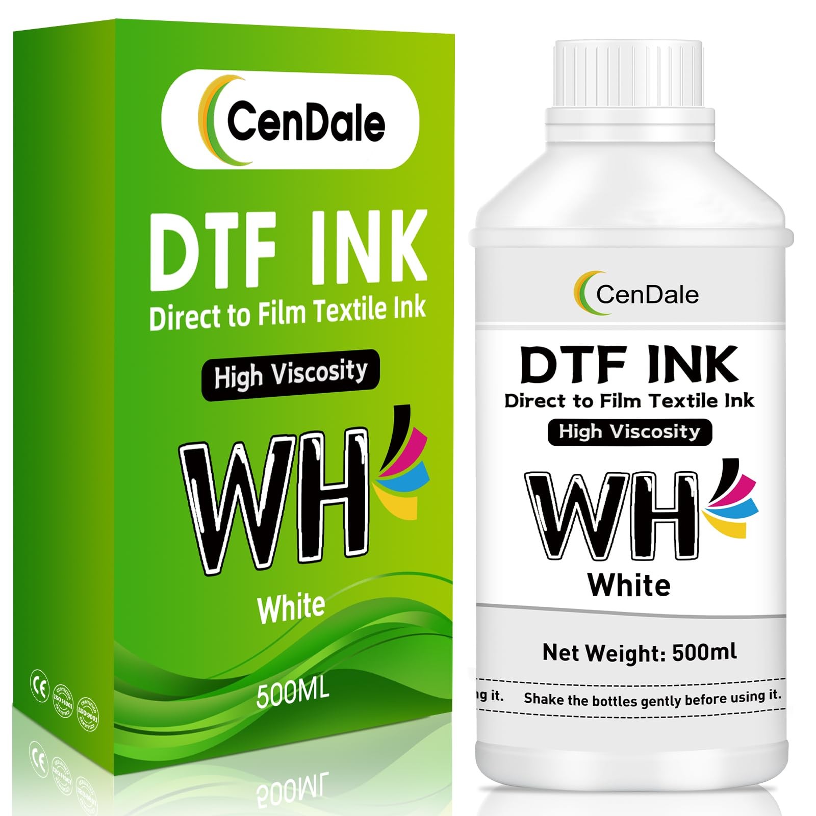 CenDale DTF White Ink 500ML for ET-8550 XP-15000 L1800 L805 R1390 R2400