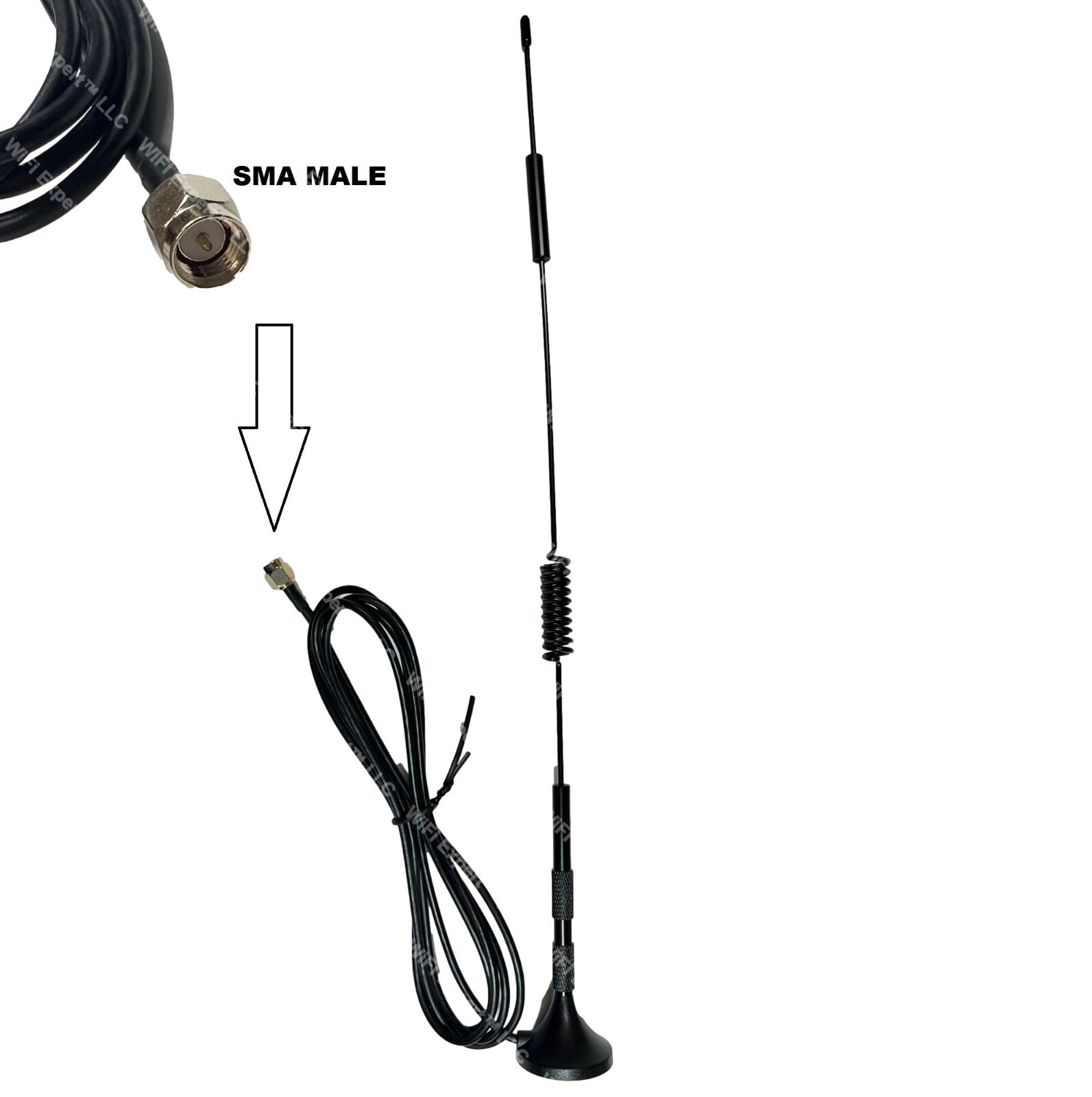 7dBi GSM 3G 4G LTE Antenna SMA Male 1.5M Cable with Magnetic Base