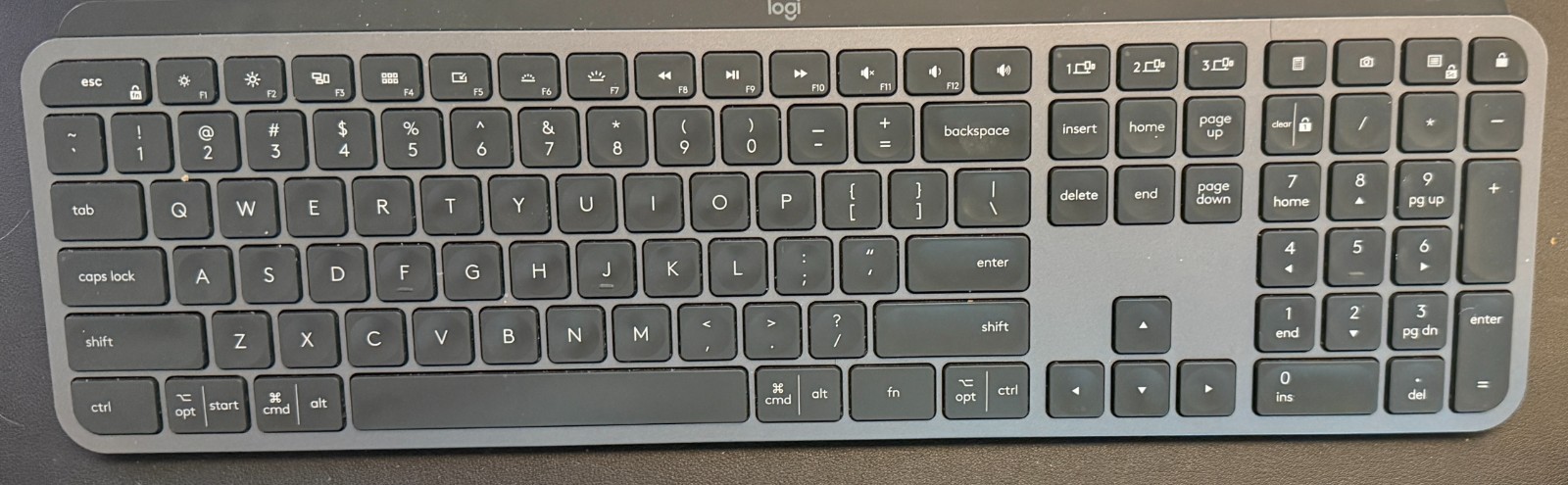 Logitech MX Keys S Full-Size Bluetooth Wireless Keyboard - Black