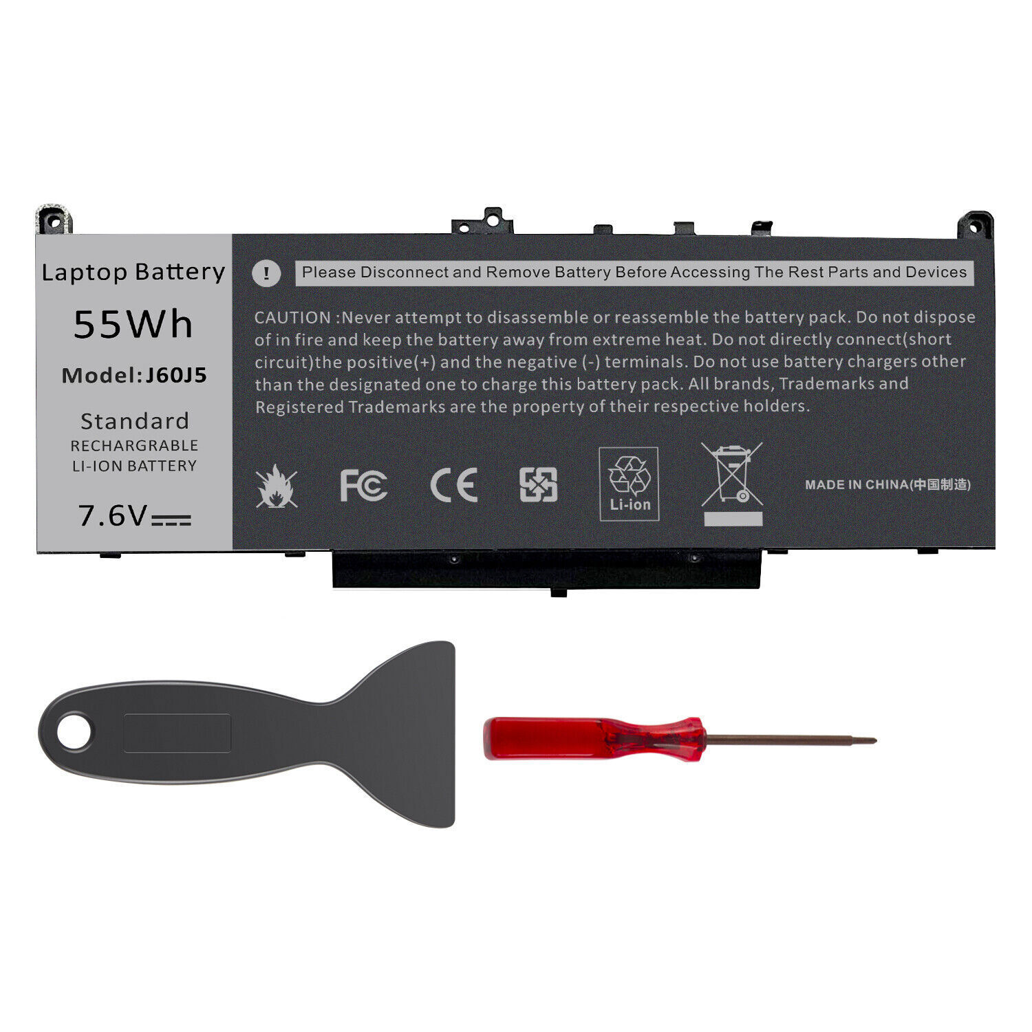 ✅J60J5/7CJRC  Battery For Dell Latitude E7270 E7470 7470 7270 MC34Y /Charger