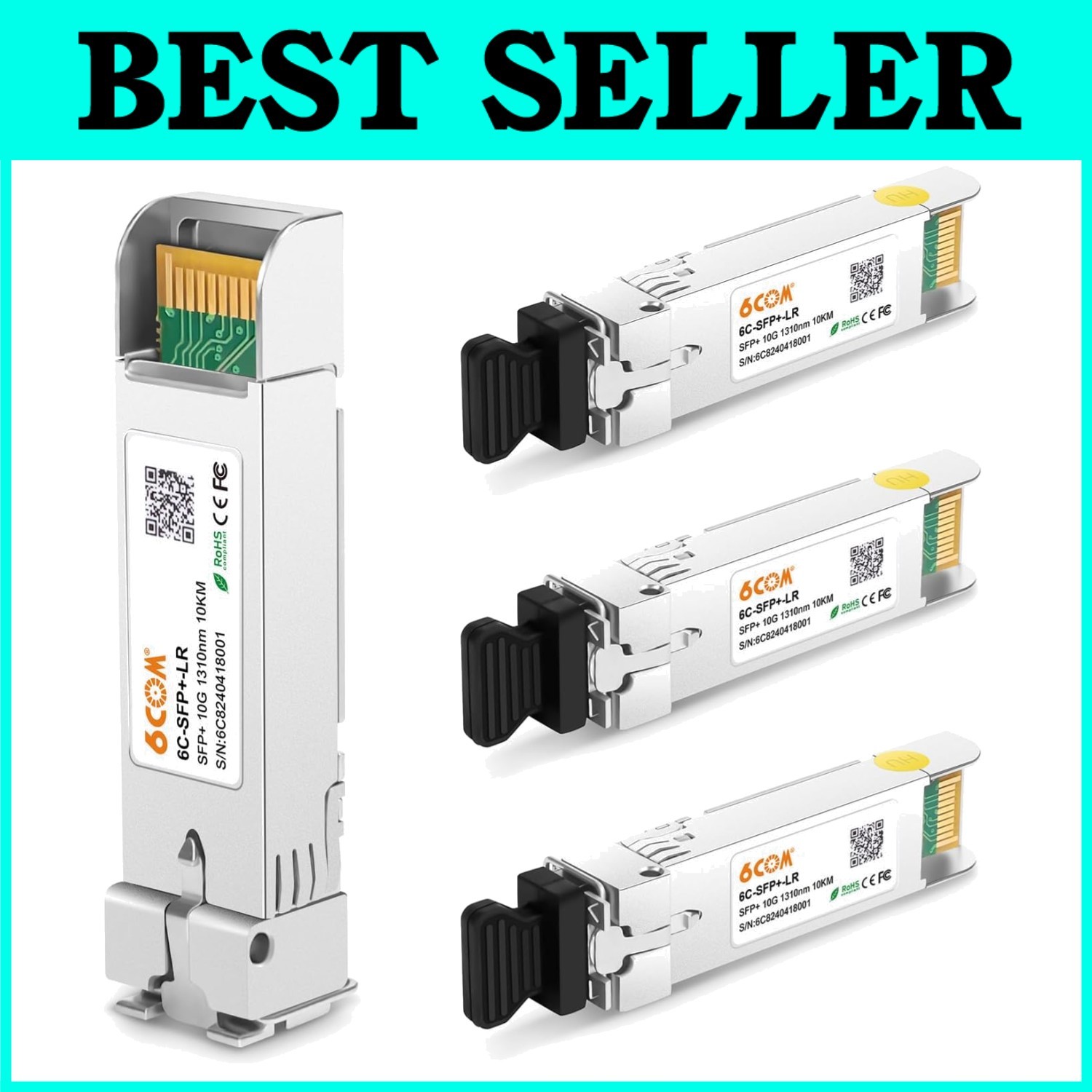 4Pack 10GBase-LR SFP+ Transceivers - Cisco, Ubiquiti, D-Link*-