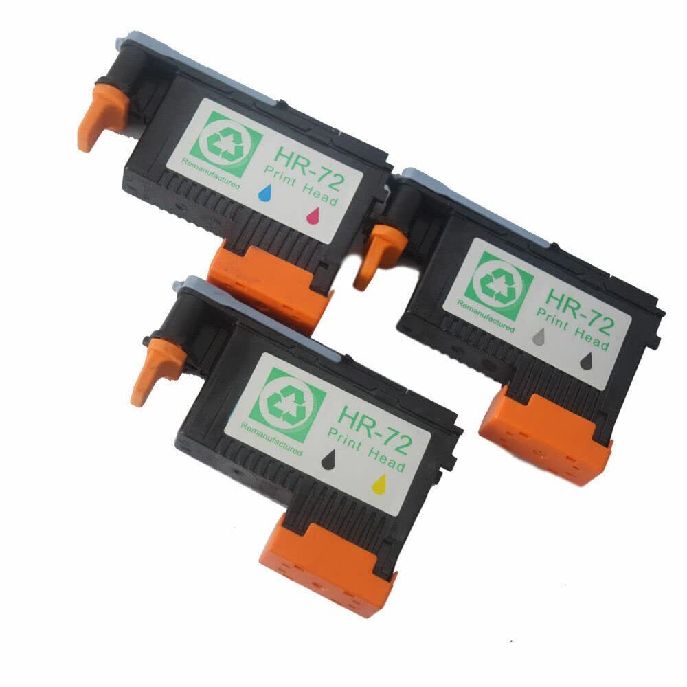 Set of 3 Compatible Replacement Printhead for HP 72 DesignJet Series Printers