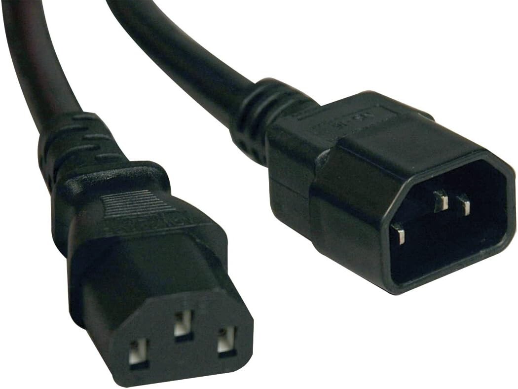 Tripp Lite Standard Computer Power Extension Cord 10A, 18AWG (IEC-320-C14 to