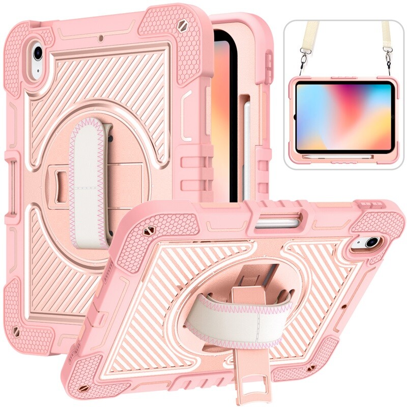 For iPad 5/6/7/8/9/10th Gen Air Mini Pro Kids Shockproof Strap Stand Case Cover