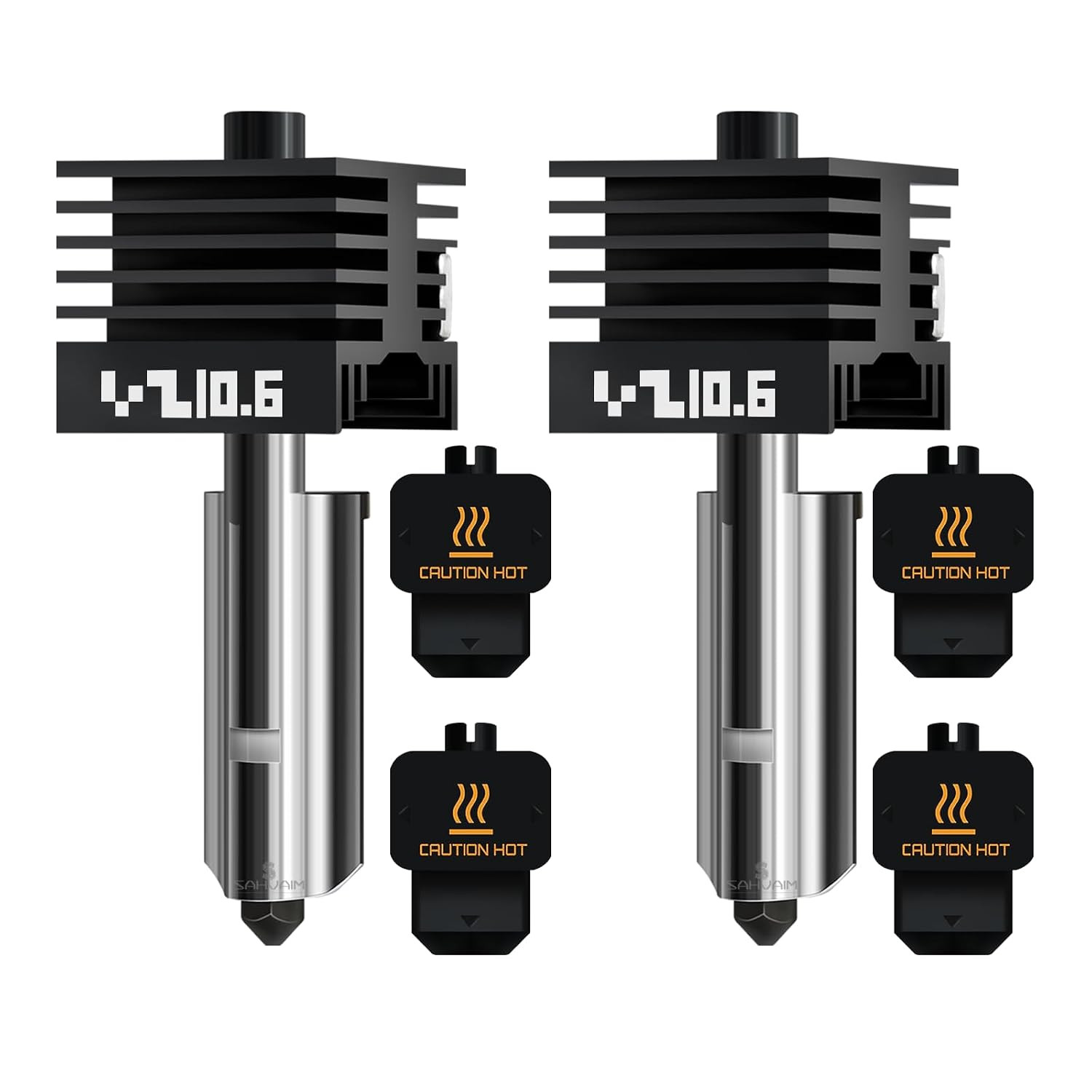 Upgraded 2Pcs 0.6Mm X2D/H2C/H2D/H2S/P2S Hotend Kit, High Temp Quick Swap Hardene