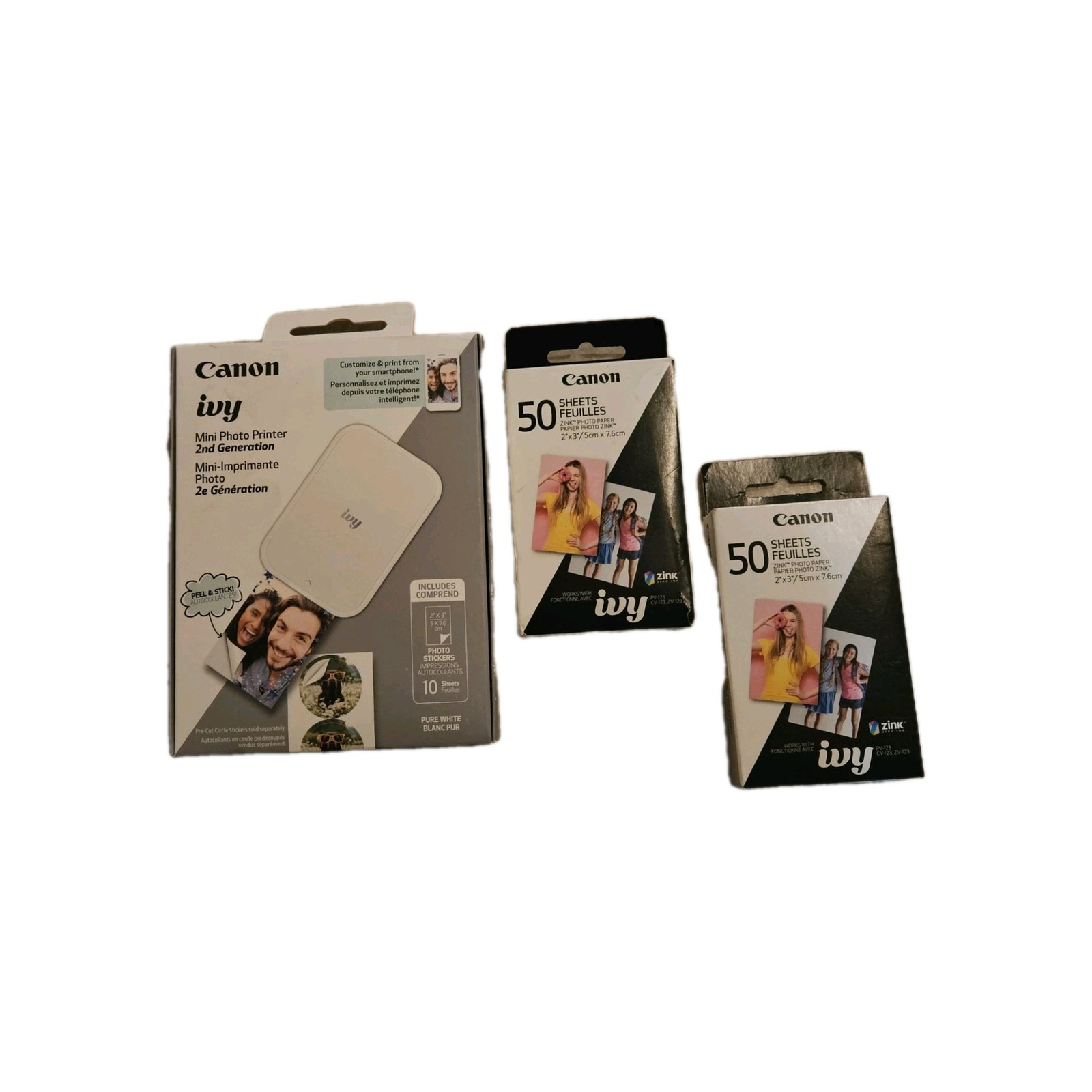 Canon IVY 2 Mini Photo Printer Bundle #NIB with 110 Sheets of Photo Paper 📸