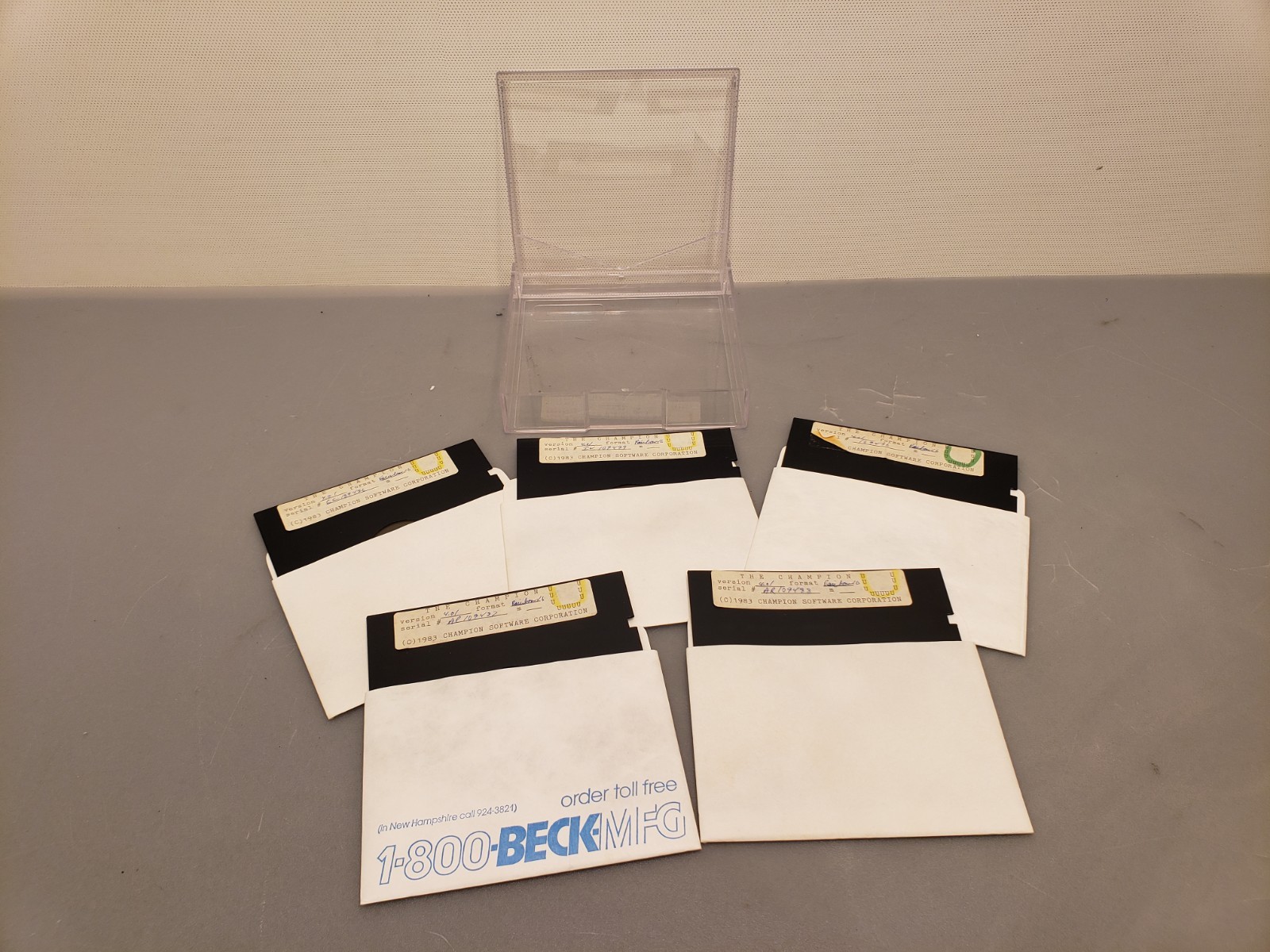 Vintage 1983 Champion Software 5.25" Floppy Disk Set "The Champion"