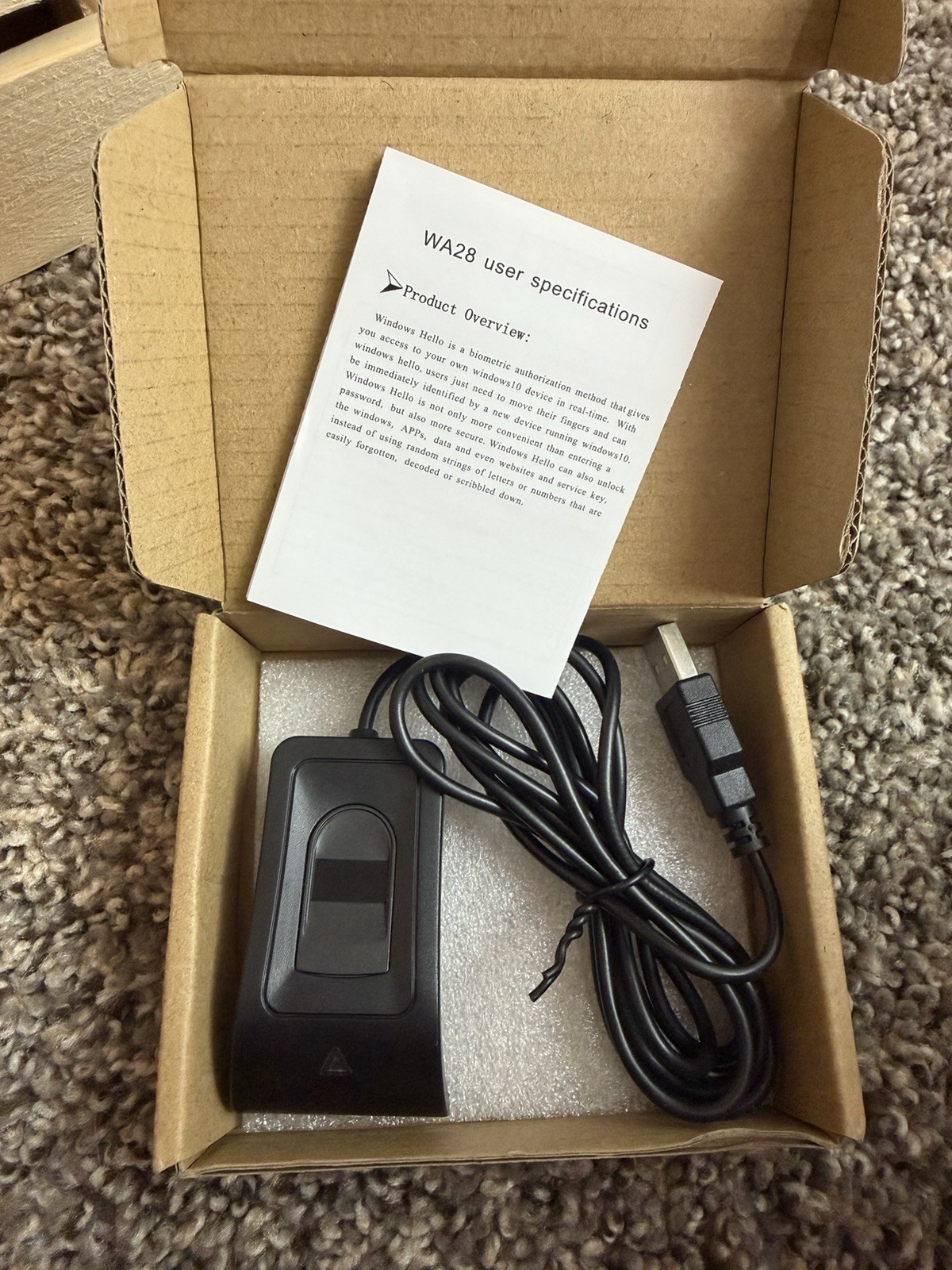 USB Fingerprint Reader for Windows10/11 Windows Hello Automatic No Passwords