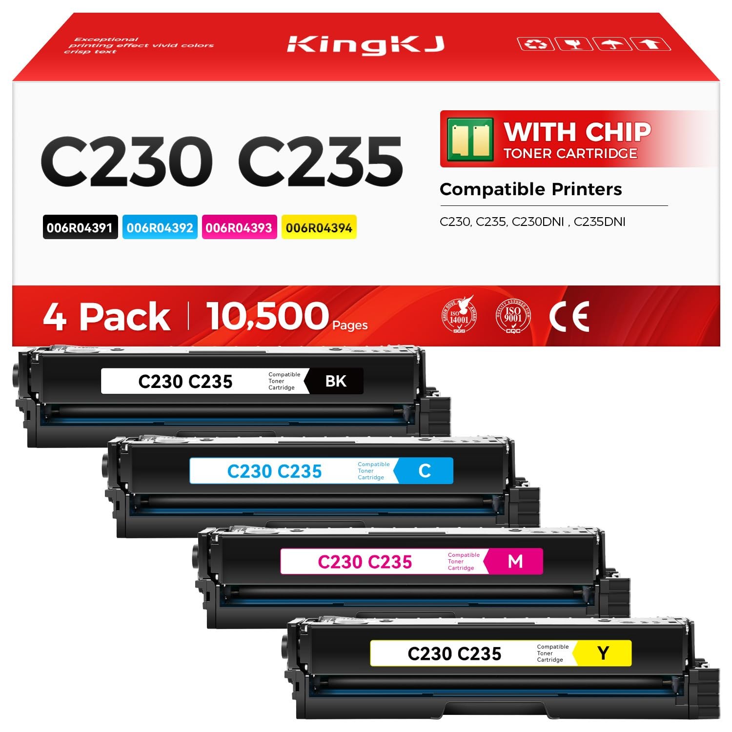 C230 C235 Toner Cartridge Set C230/C235 4-Pack, 4-Pack